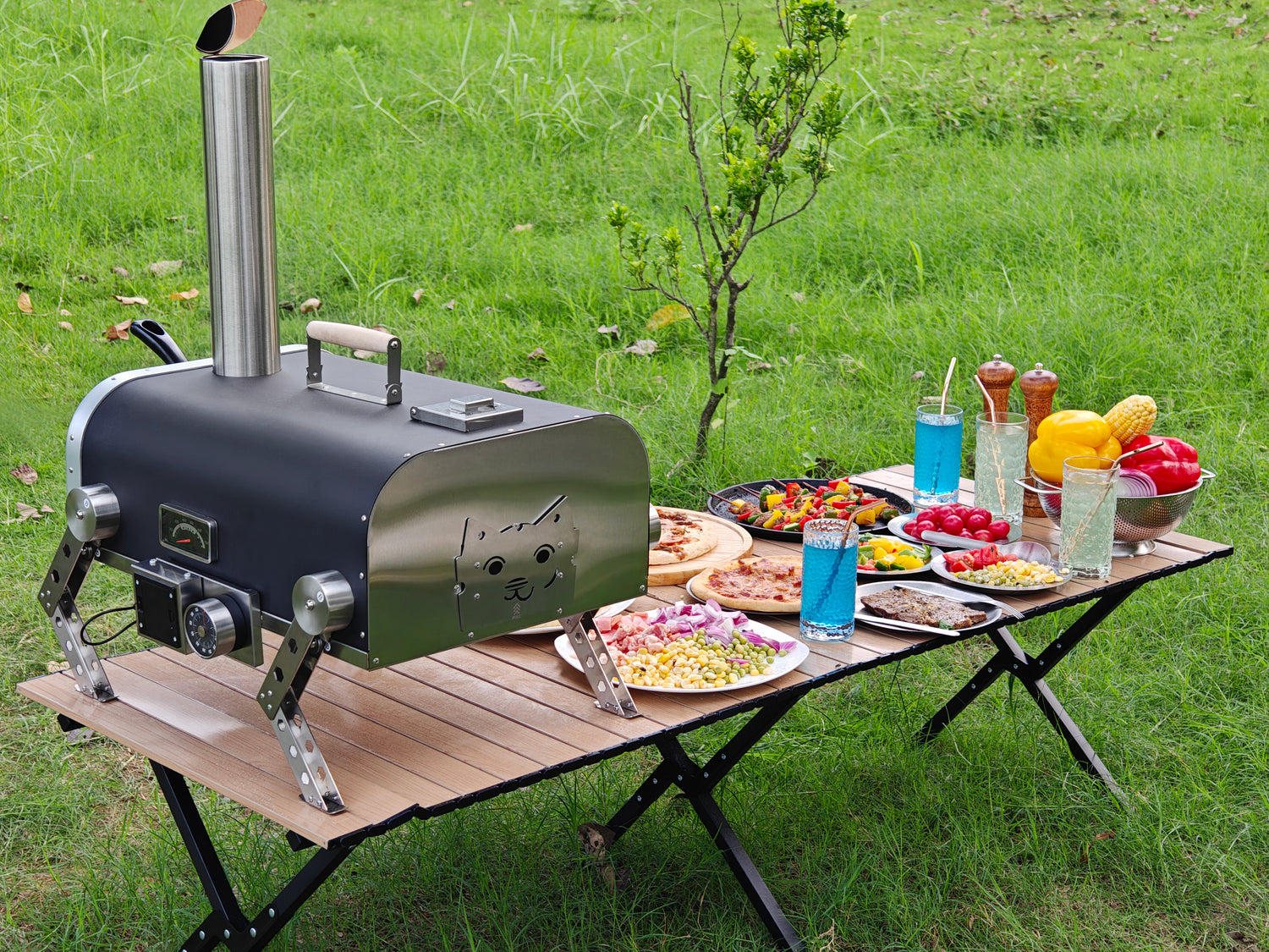 "Heat up the party, pizza can talk!" - Skycorps robot dog pizza oven, a new standard for the fun of outdoor cooking