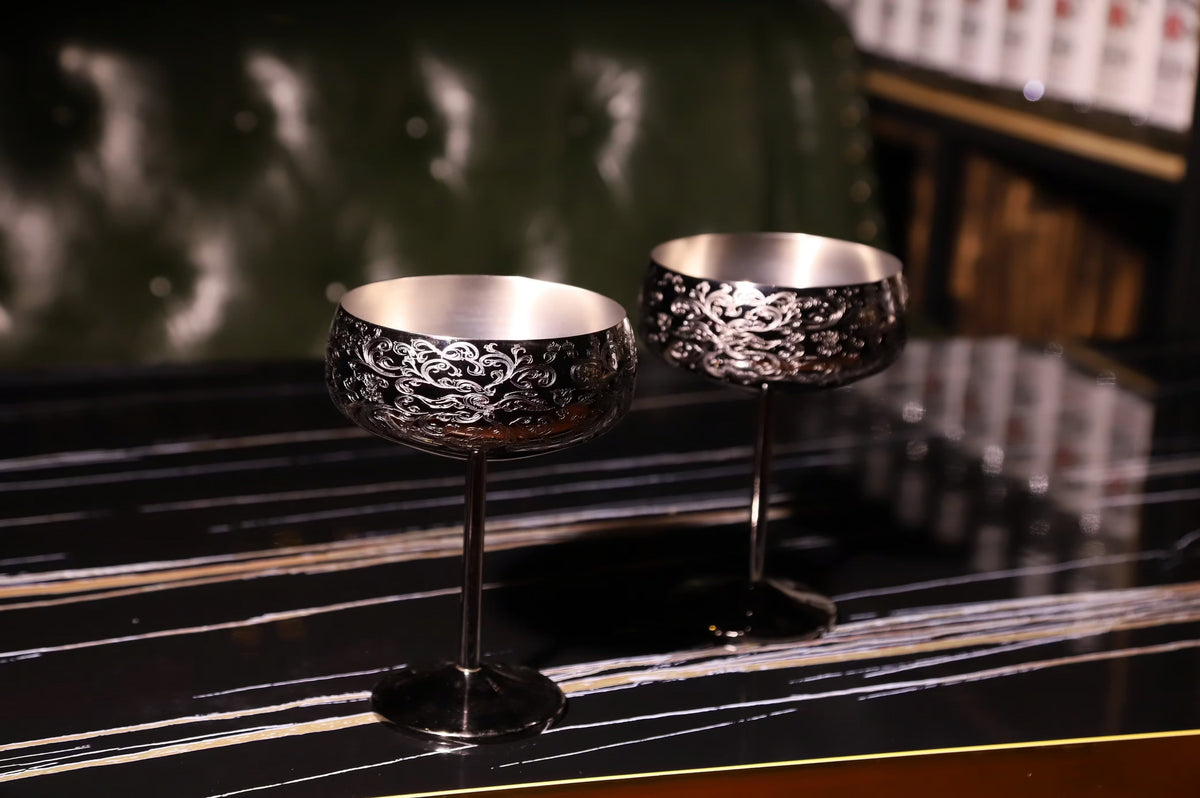 stainless steel martini glasses cocktail party