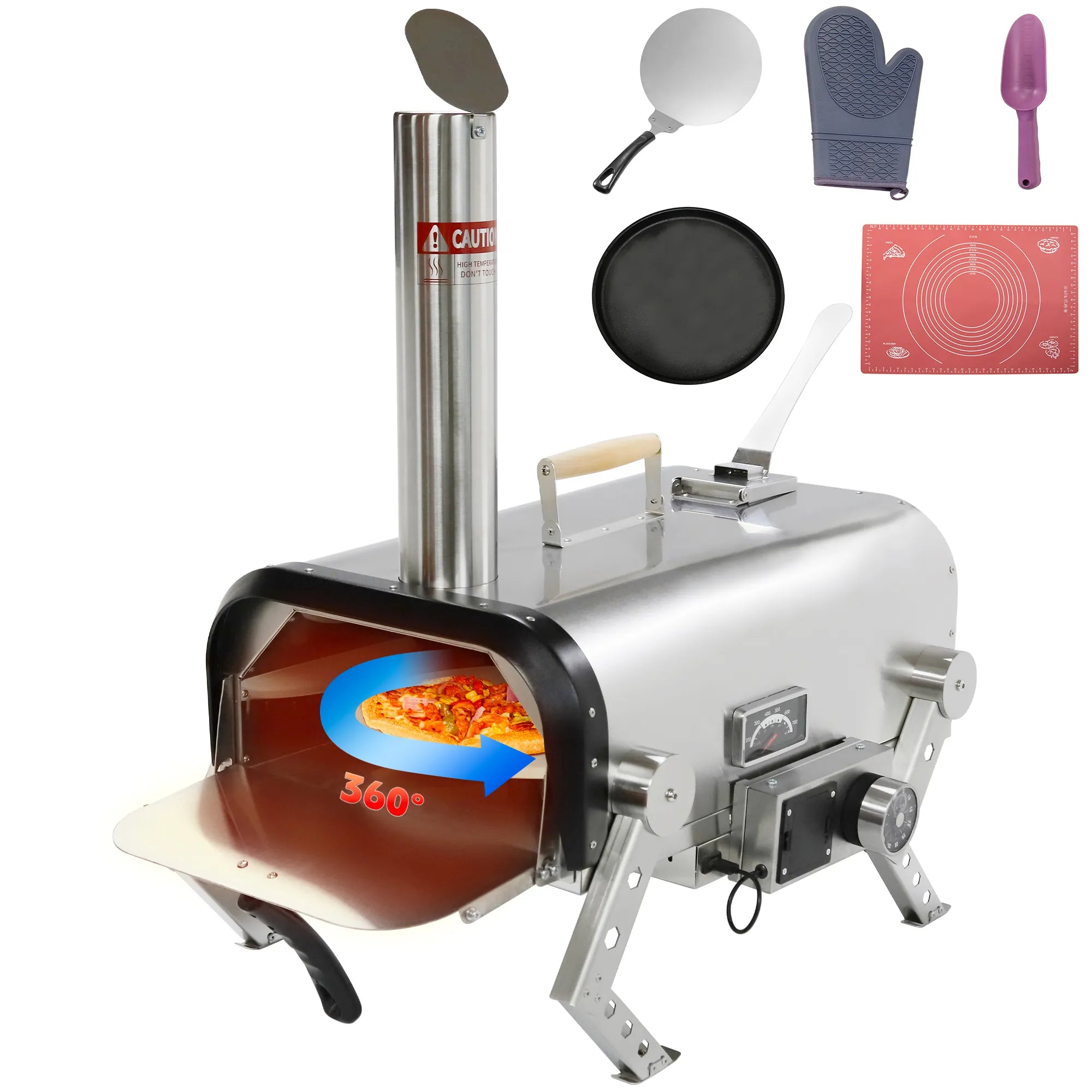 Skycorps 12 Inch Wood Fired Pizza Oven Portable Outdoor Pizza Oven