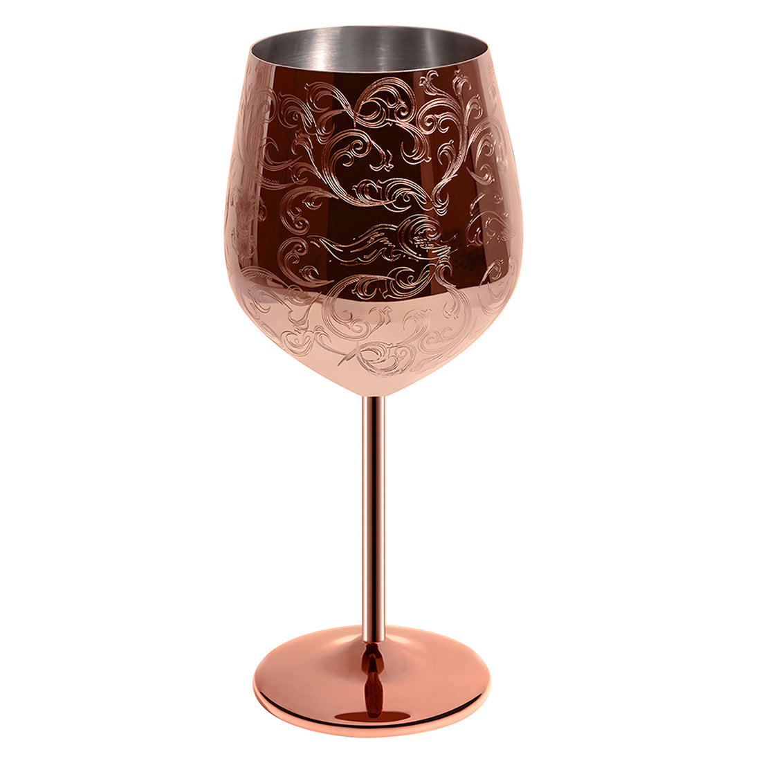Skycrops Etched Stainless Steel Wine Glasses