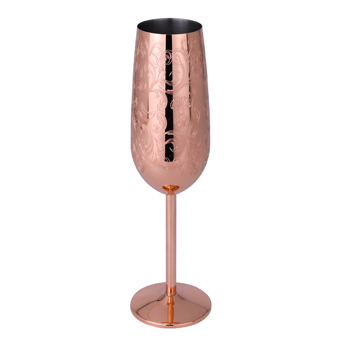 Tazas de café de acero inoxidable con forma de taza de cobre grabada Skycorps