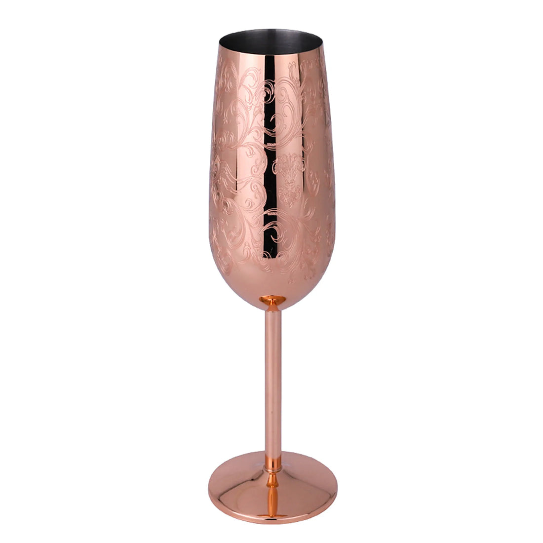 Tazas de café de acero inoxidable con forma de taza de cobre grabada Skycorps