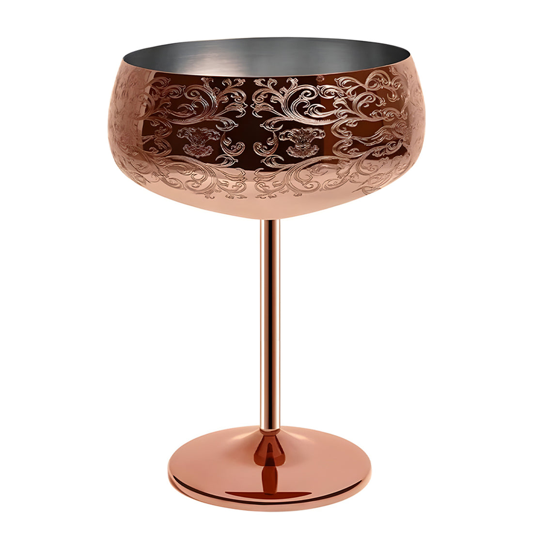 Tazas de café de acero inoxidable con forma de taza de cobre grabada Skycorps
