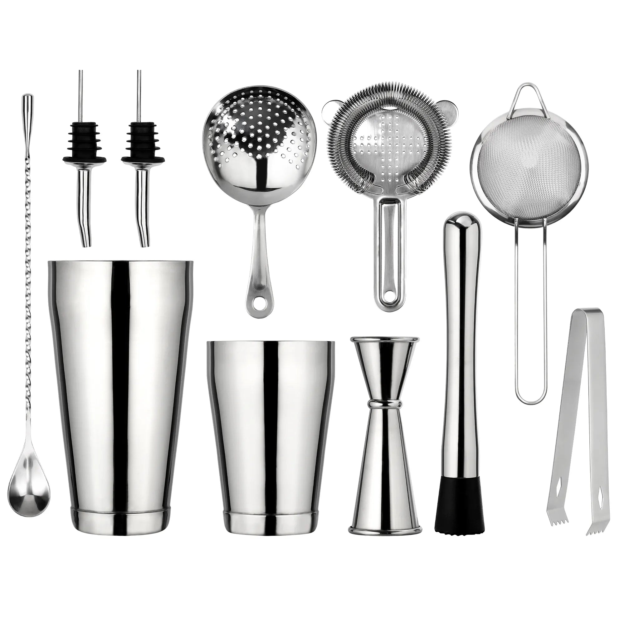 Skycorps Bartender Kit 28oz Mirror Cocktail Shaker Set-11 Pieces Stainless Steel Bar Tools