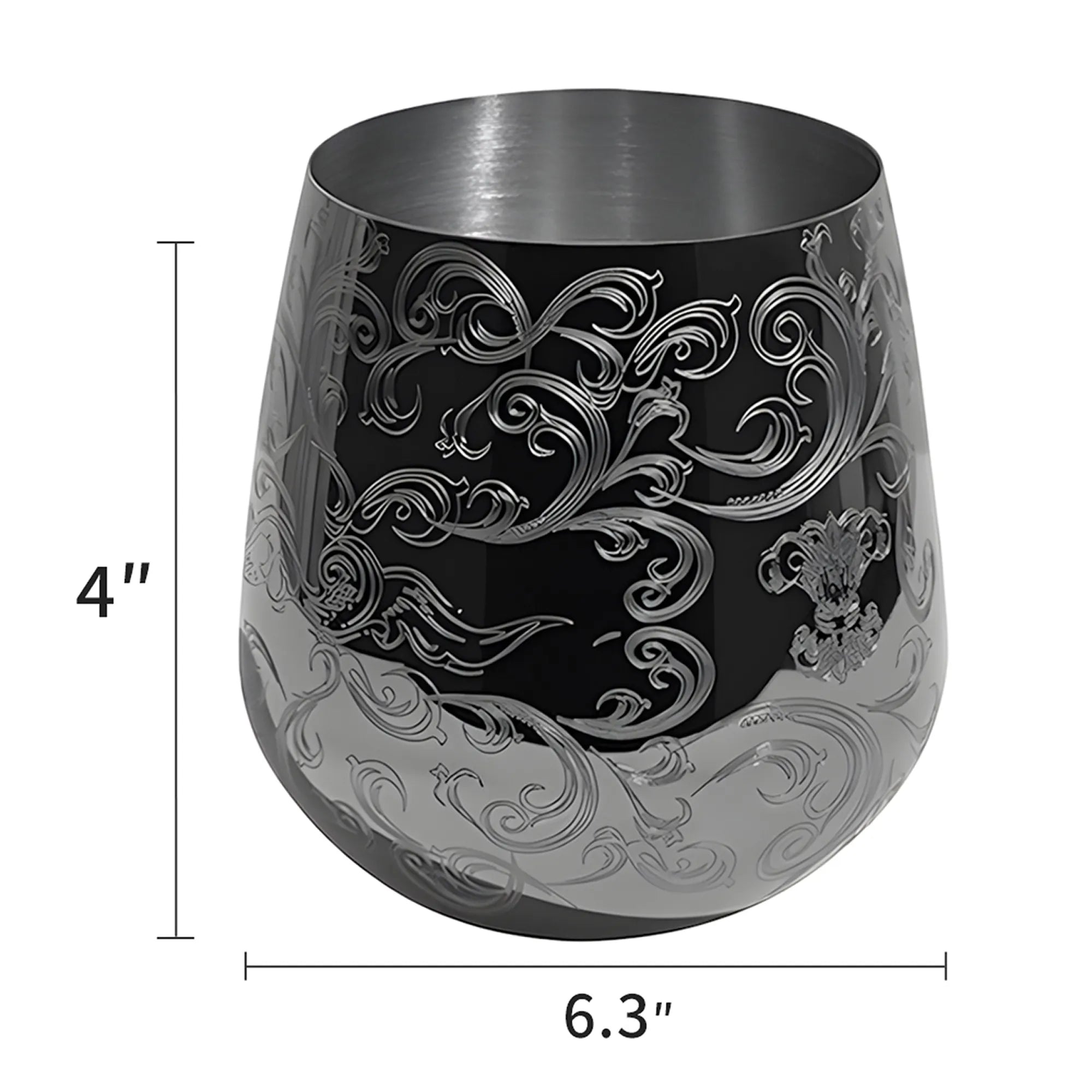 Tazas de café de acero inoxidable con forma de taza de cobre grabada Skycorps