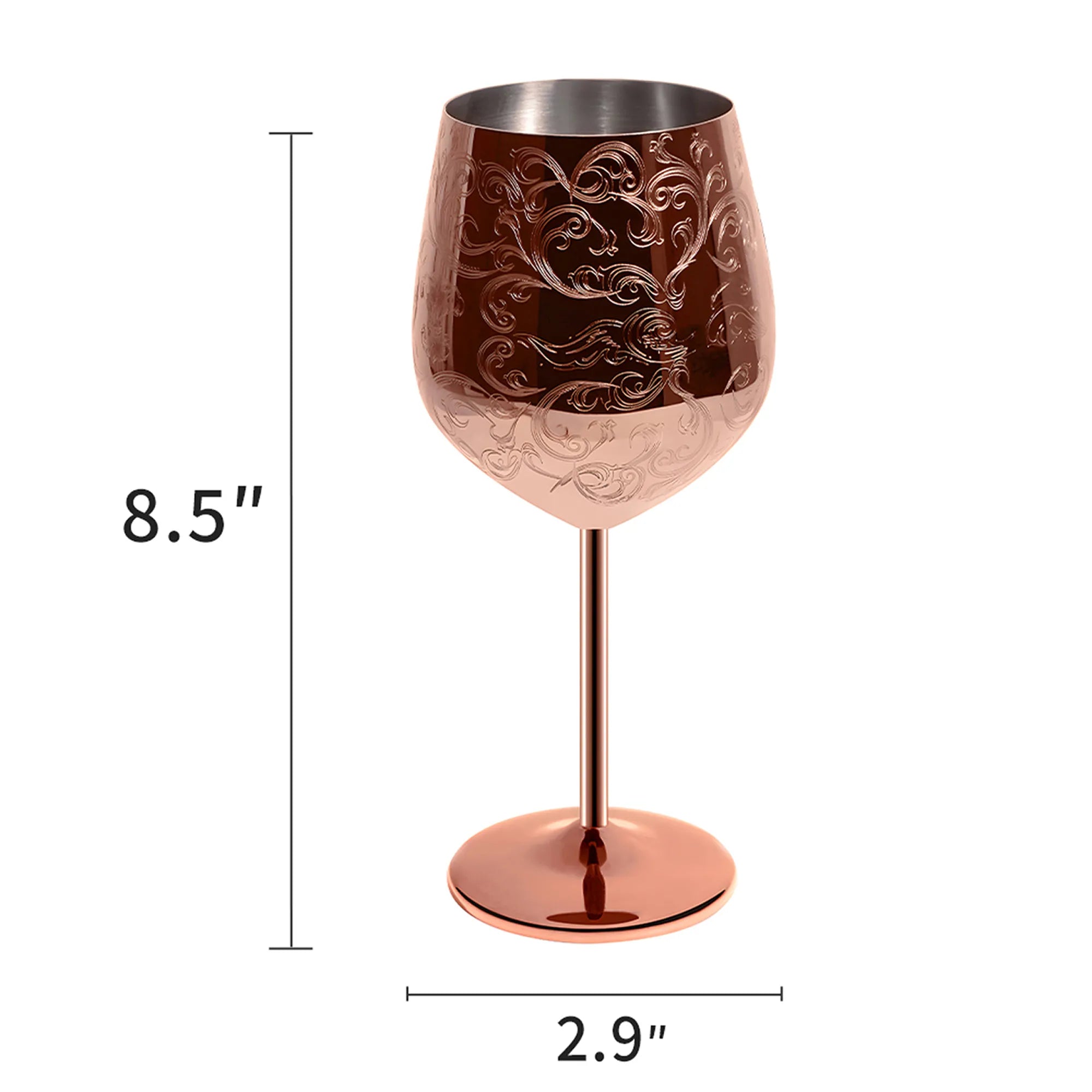 Tasses à café en acier inoxydable avec tasse en cuivre gravé Skycorps