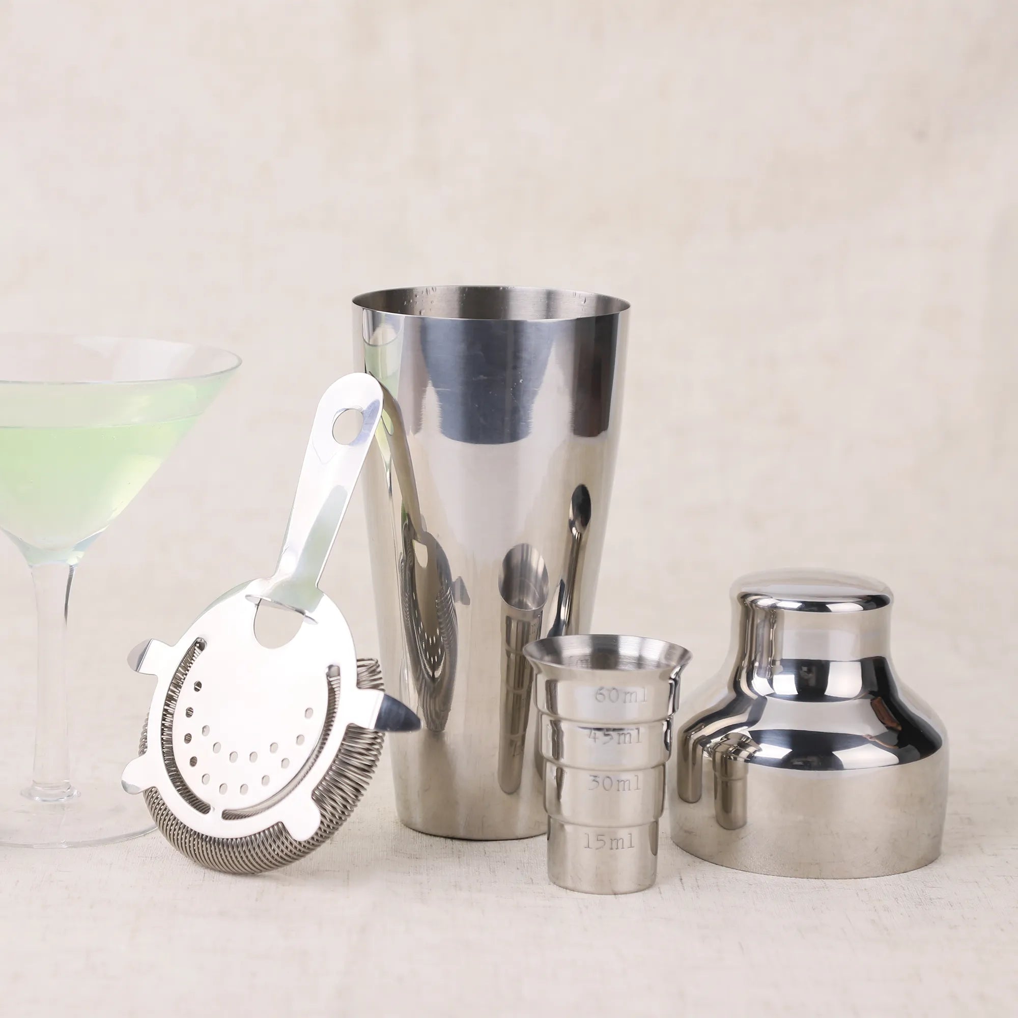 Barware Set 3-Piece Stainless Steel Bartender Kit
