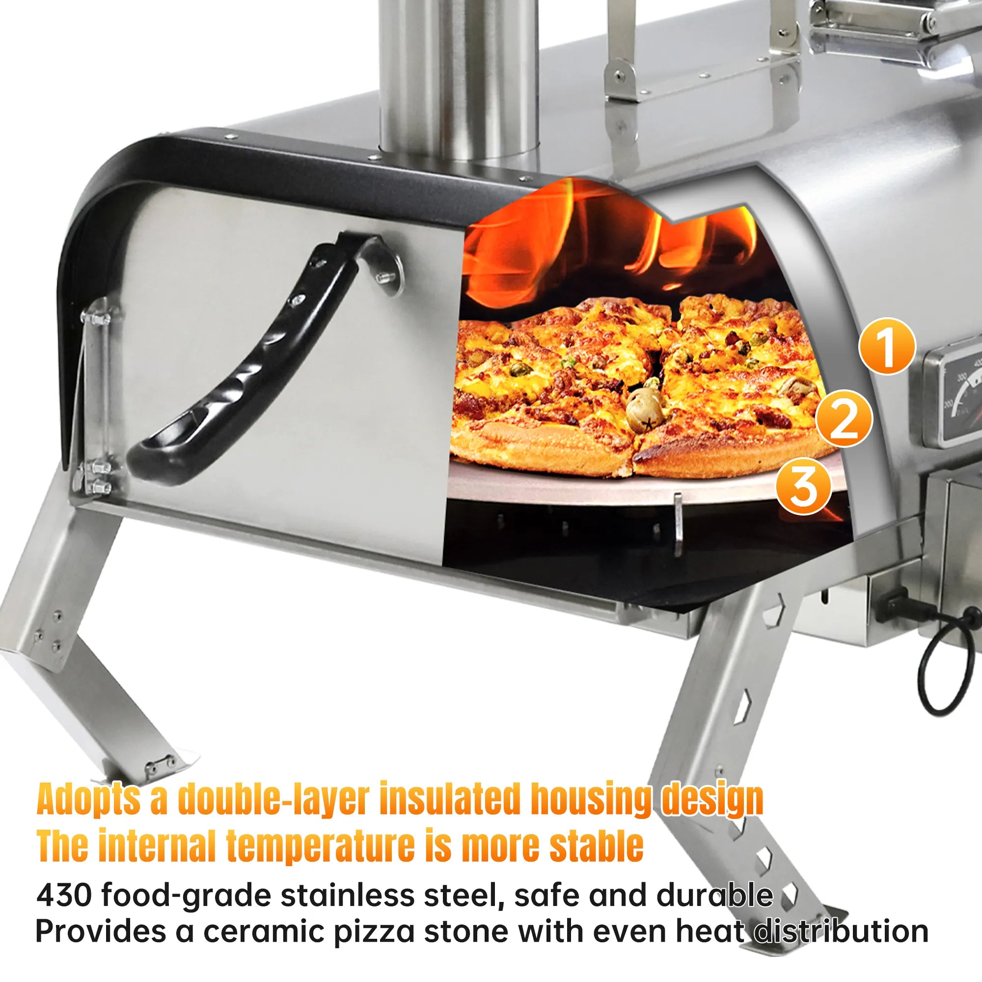 Skycorps 12 Inch Wood Fired Pizza Oven Portable Outdoor Pizza Oven