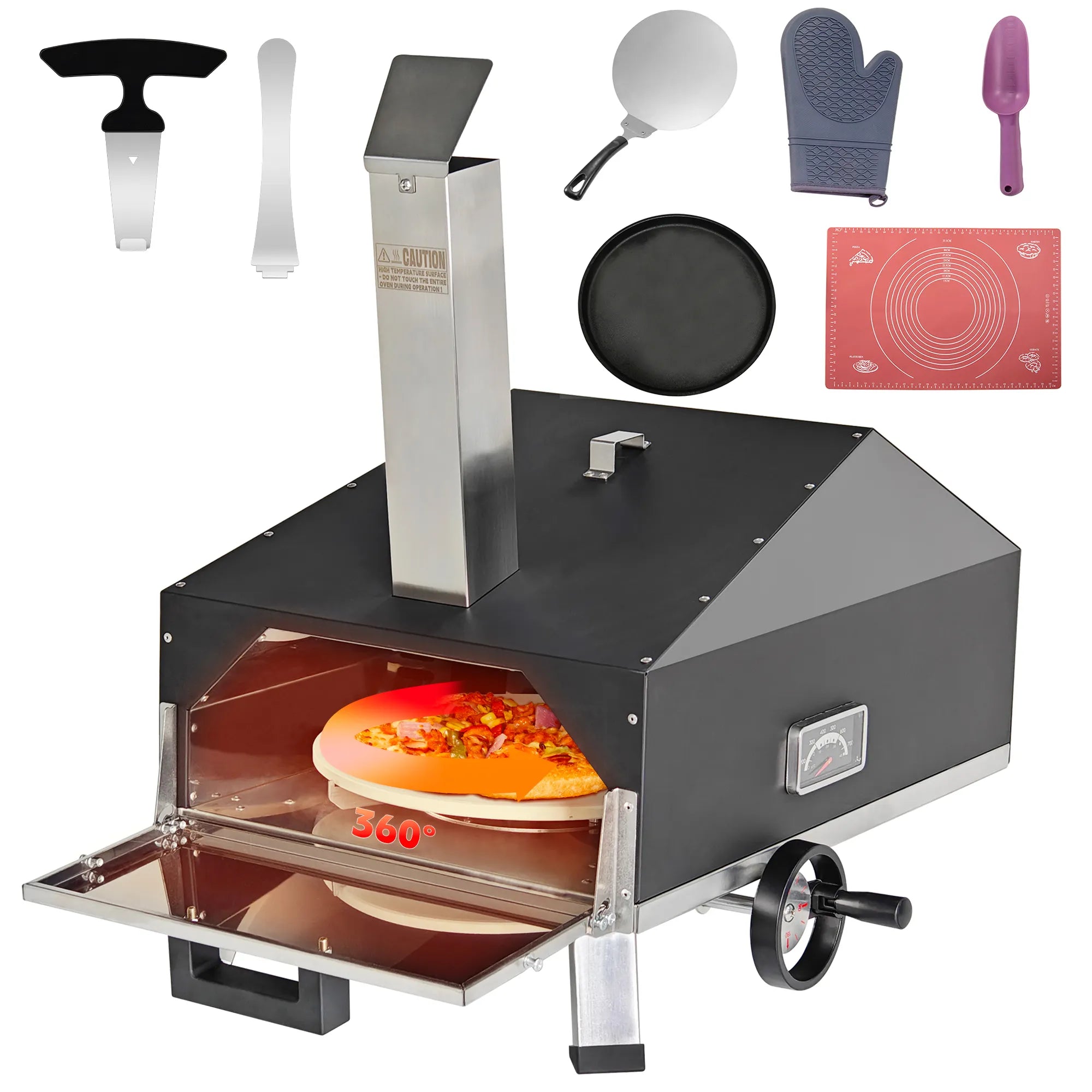 Skycorps Portable Outdoor Cyber Pizza Oven With 12 Inch Pizza Stone