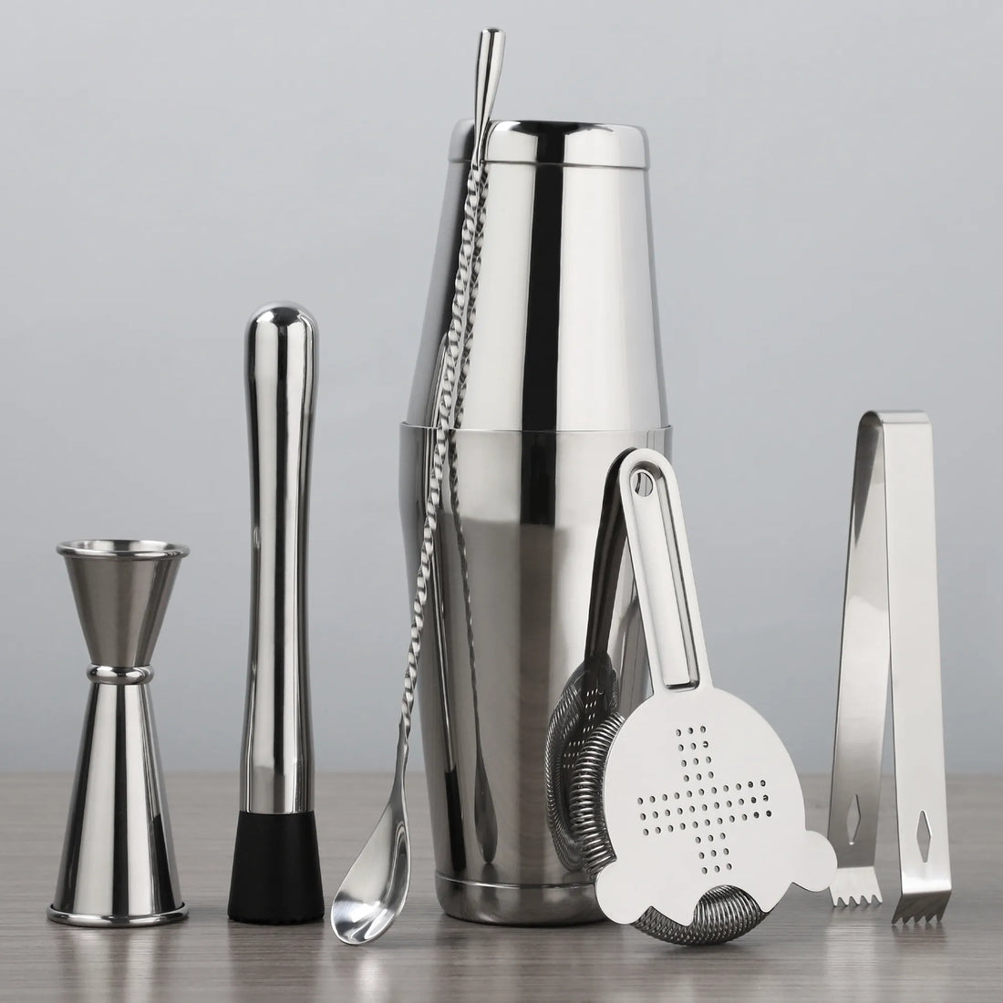 Skycorps Bartender Kit 28oz Mirror Cocktail Shaker Set-11 Pieces Stainless Steel Bar Tools