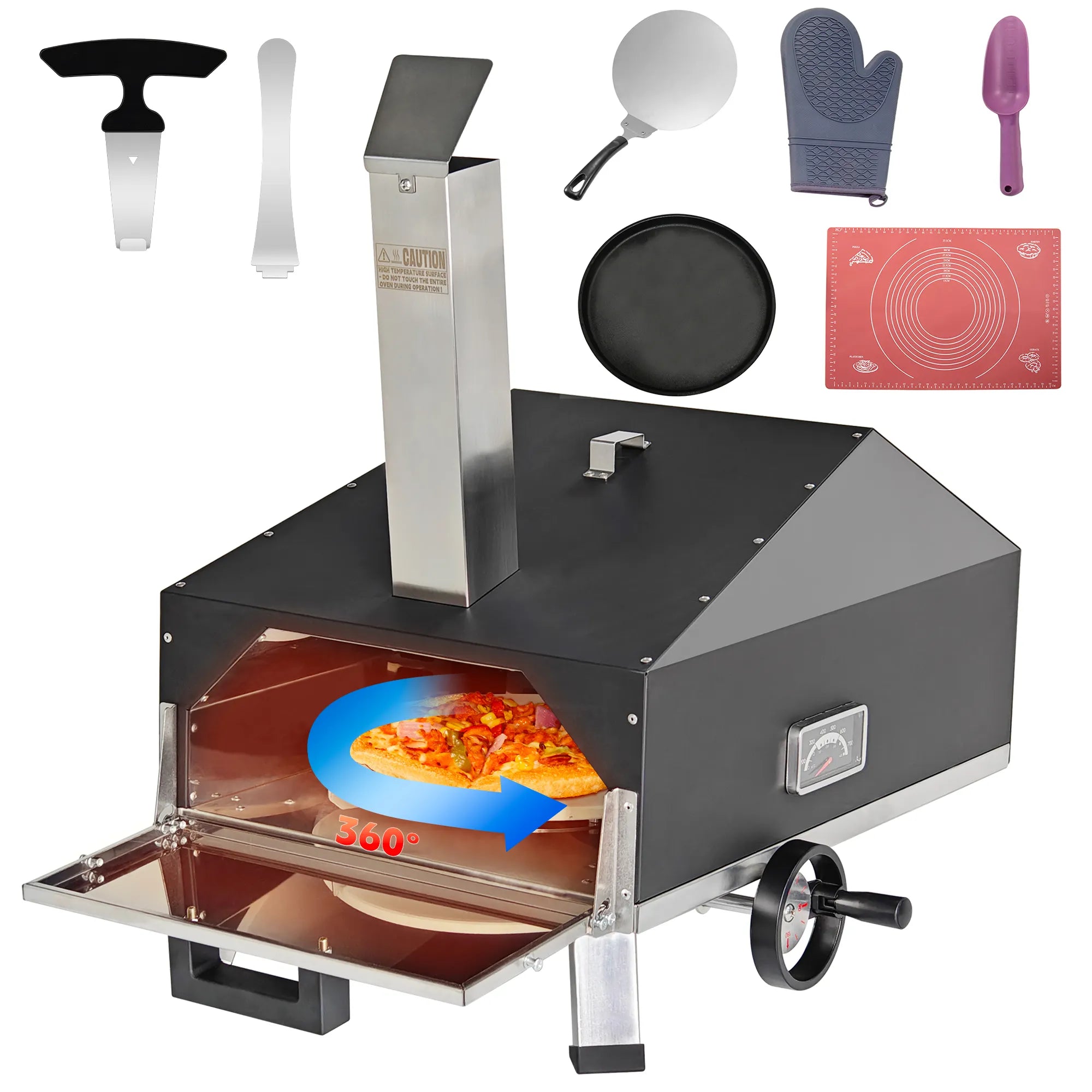 Skycorps Portable Outdoor Cyber Pizza Oven With 12 Inch Pizza Stone