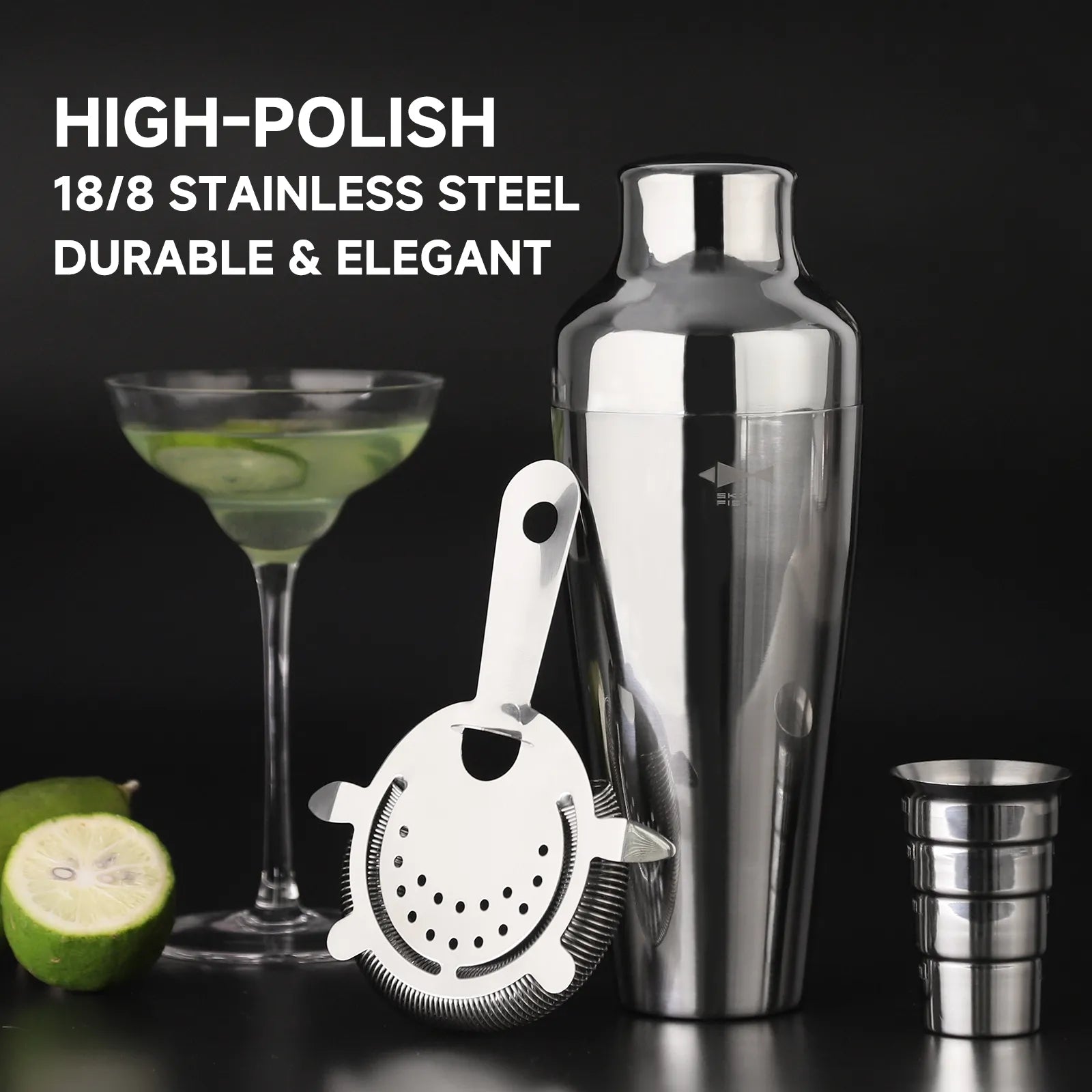 Barware Set 3-Piece Stainless Steel Bartender Kit