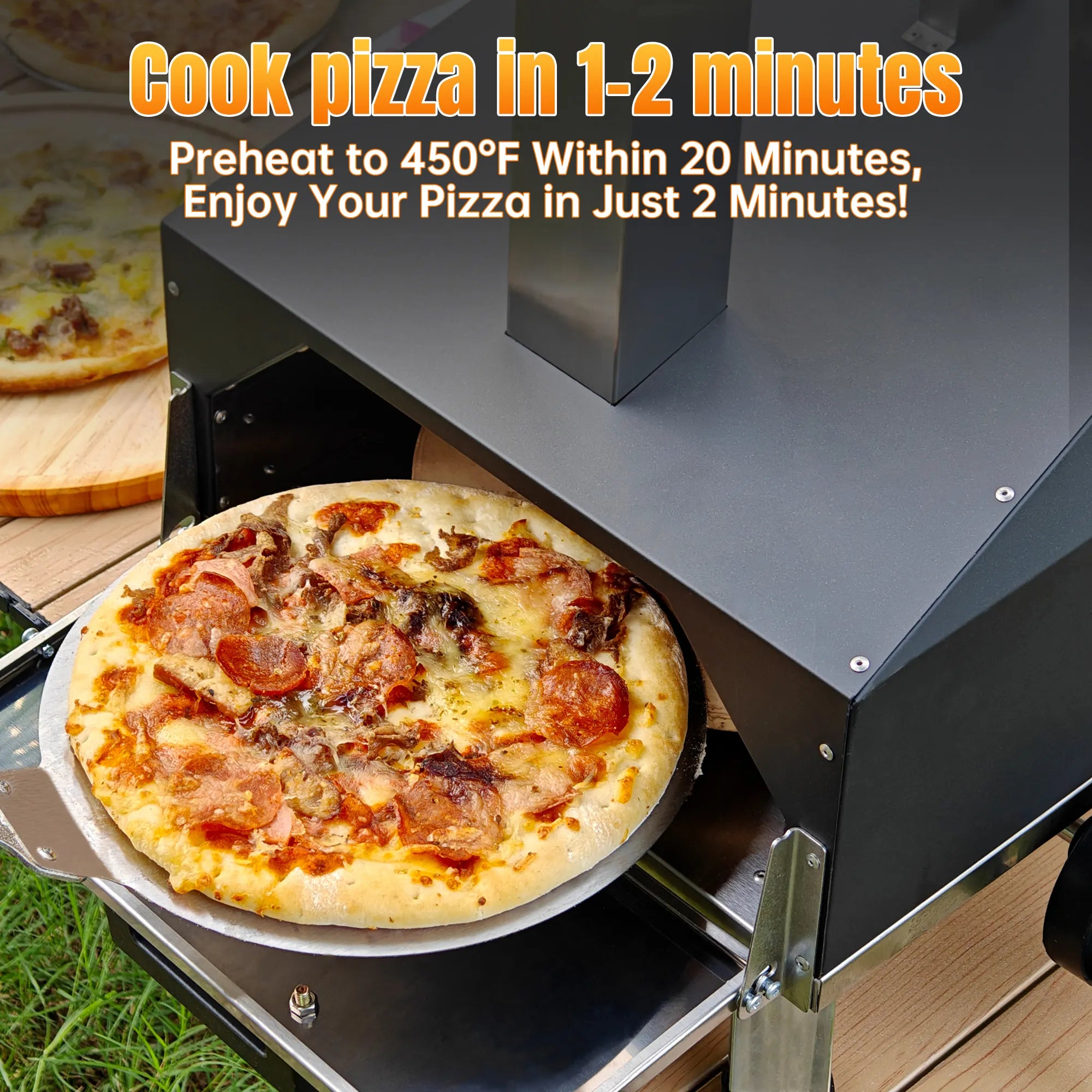 Skycorps Portable Outdoor Cyber Pizza Oven With 12 Inch Pizza Stone