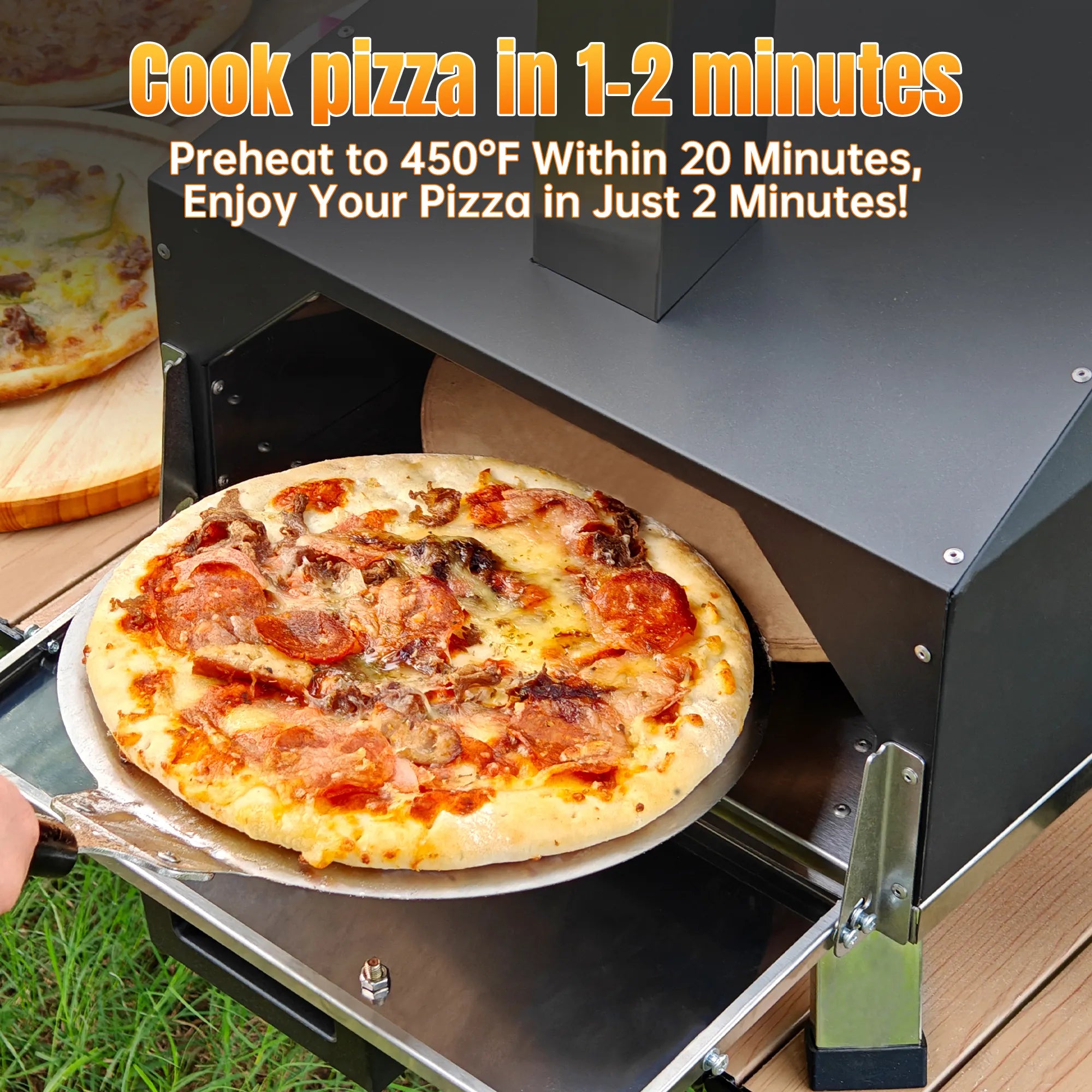 Skycorps Wood Fired Cyber Pizza Oven Silver Stainless Steel Pizza Oven