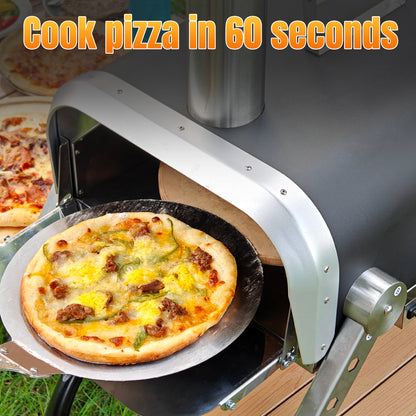 Skycorps 12 Inch Portable Pizza Stove Black Wood Fired Pizza Oven For Outside Camping