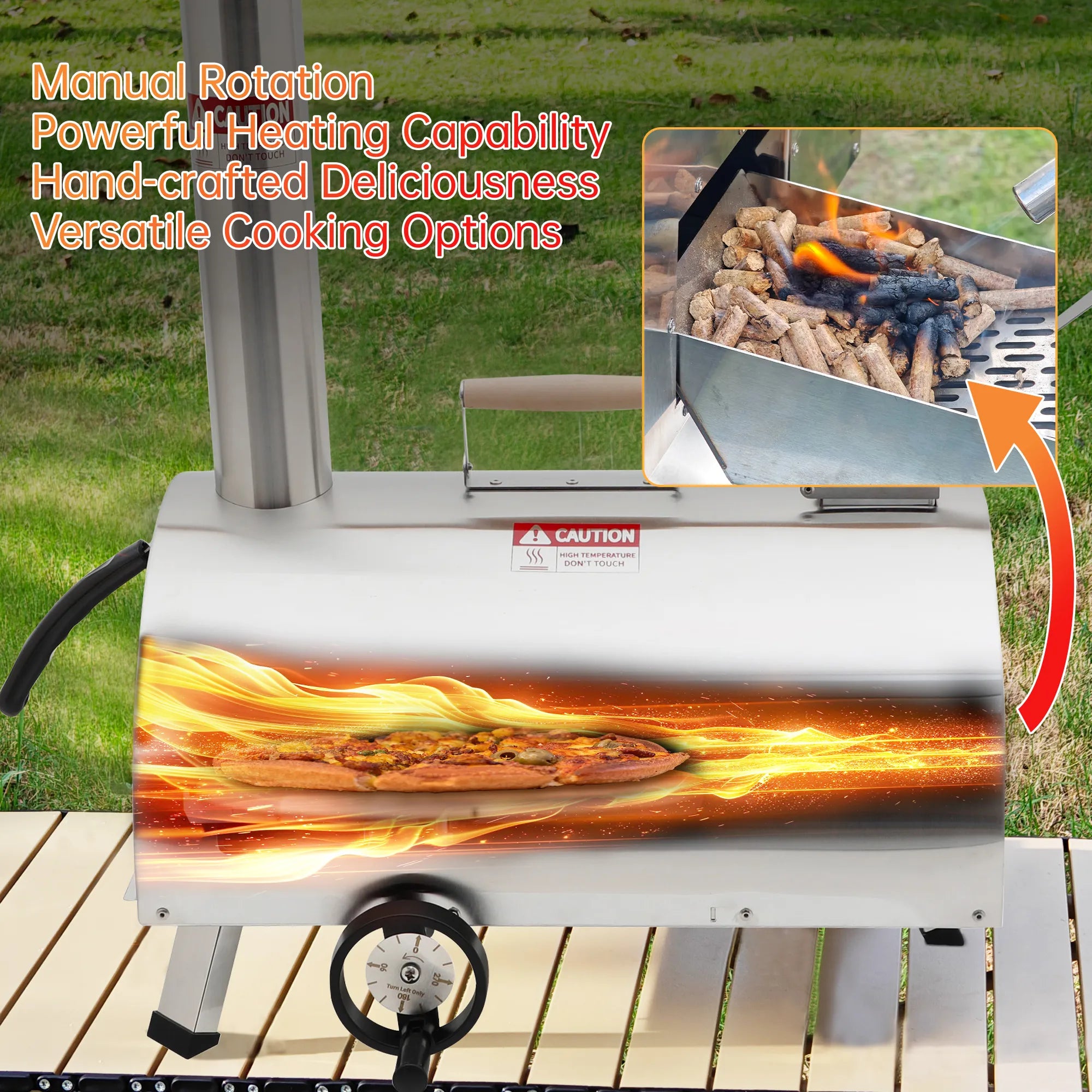 Skycorps Semi Auto Quickly Bake Pizza Oven Stainless Steel Pizza Grill Oven