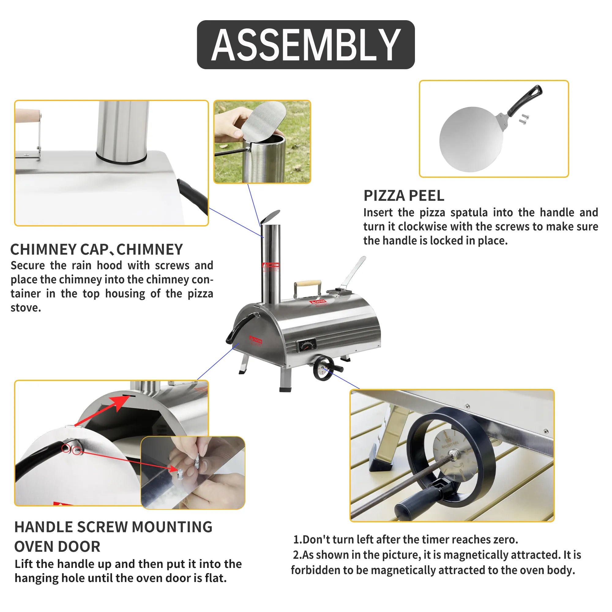 Skycorps Semi Auto Quickly Bake Pizza Oven Stainless Steel Pizza Grill Oven