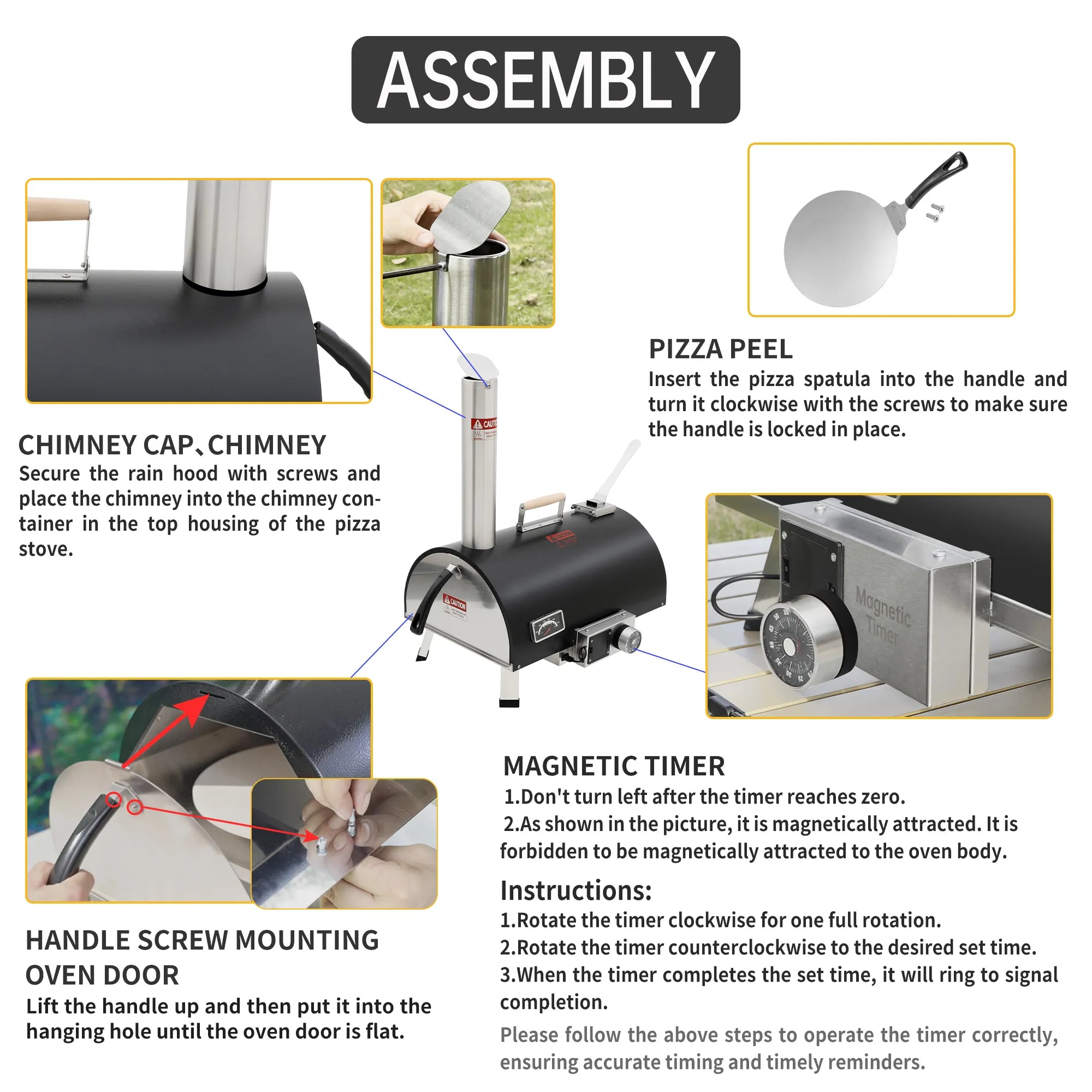 Skycorps Pizza Oven Automatic Rotating Outdoor Pizza Maker Oven