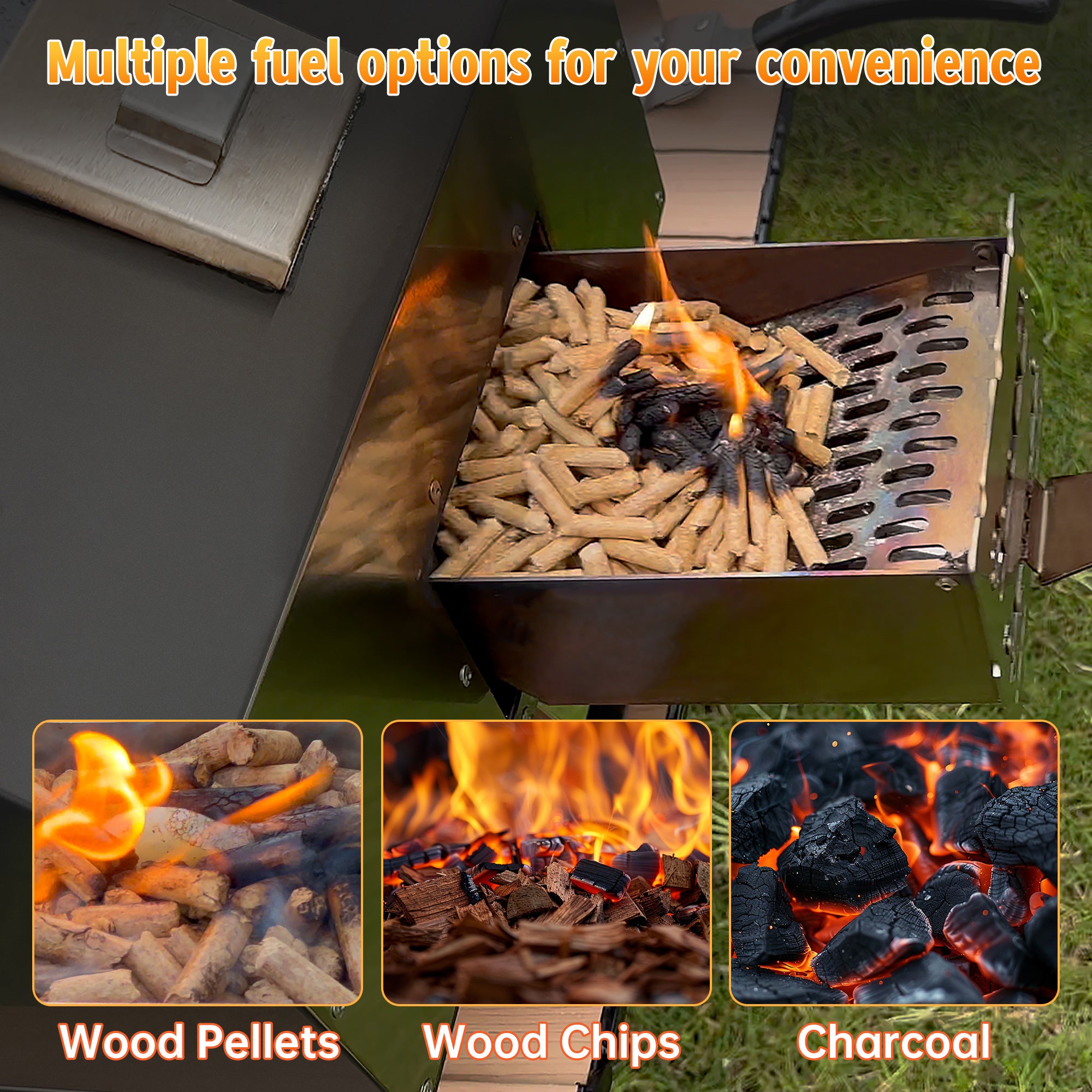 Skycorps Automatic Rotating Pizza Oven Wood Pellet Burning Backyard Camping Outdoor Pizza Oven