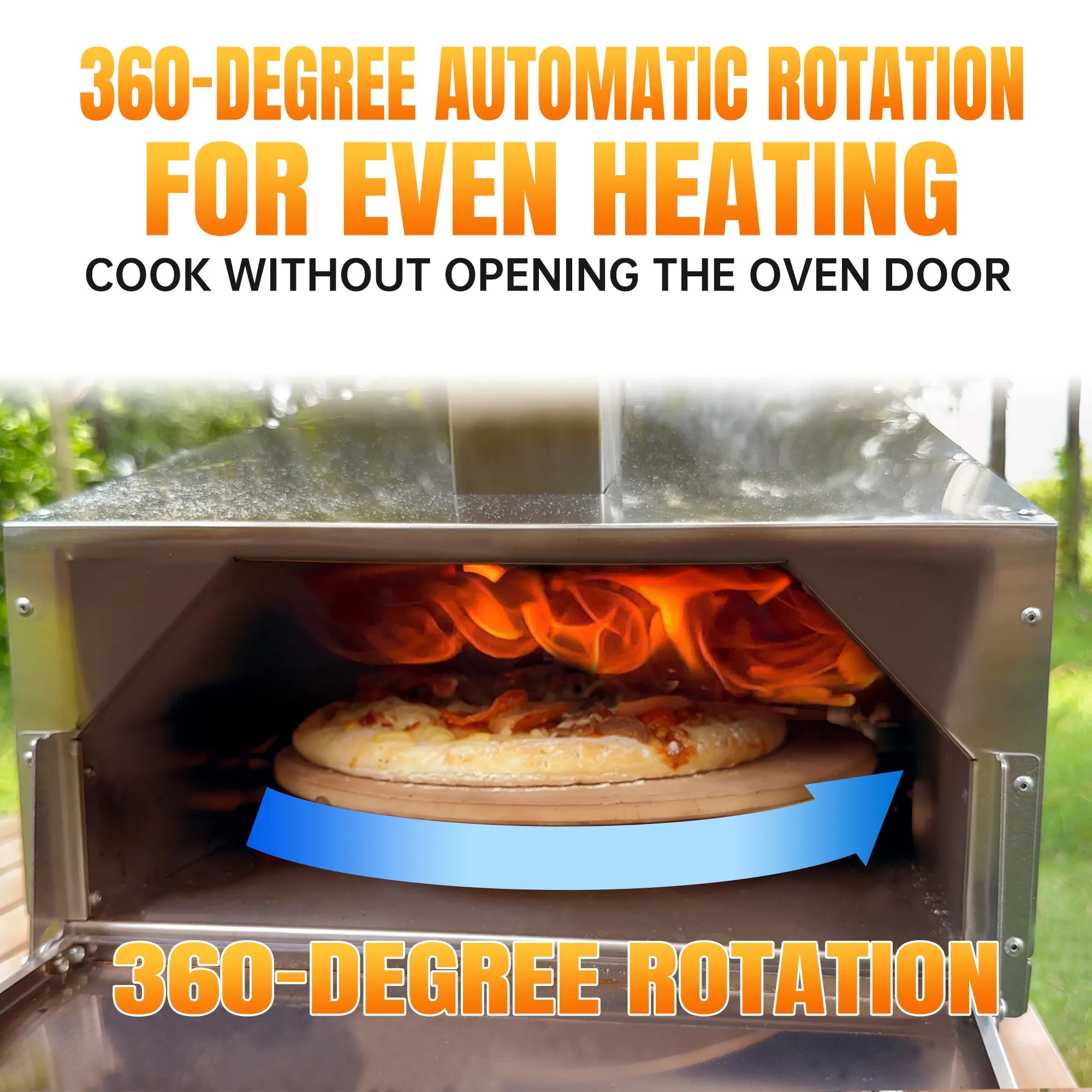 Skycorps Wood Fired Cyber Pizza Oven Silver Stainless Steel Pizza Oven