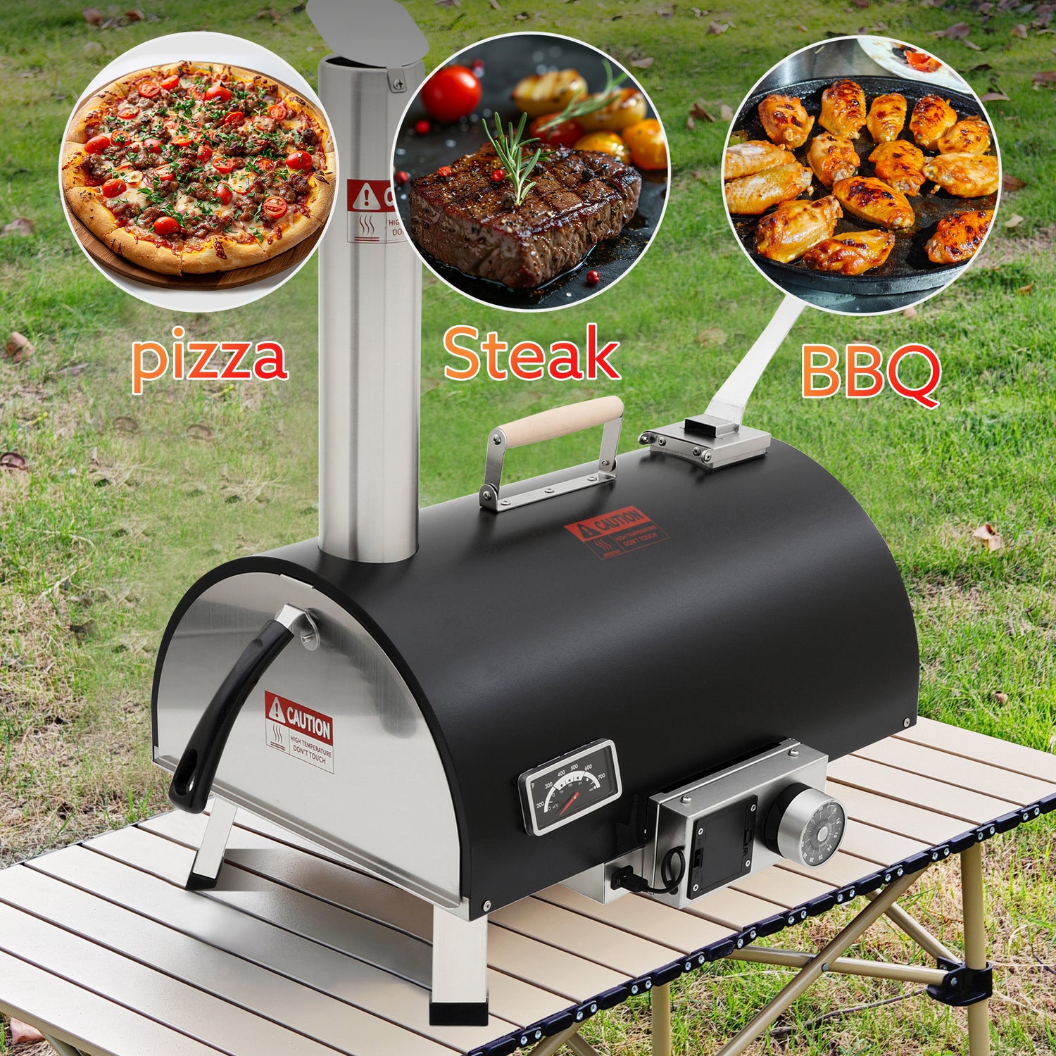 Skycorps Pizza Oven Automatic Rotating Outdoor Pizza Maker Oven