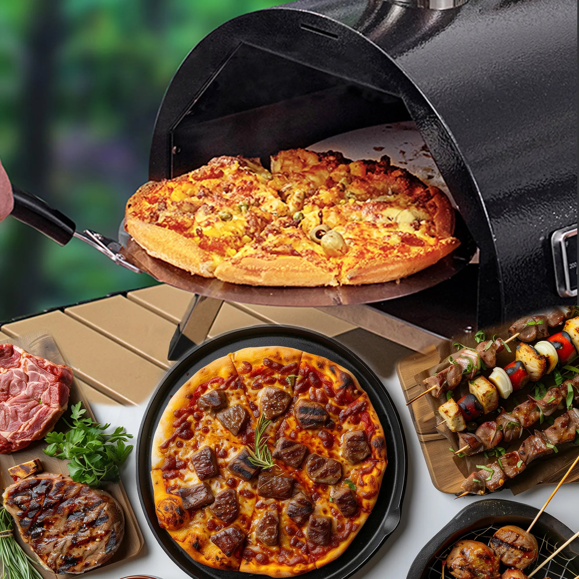 Skycorps Pizza Oven Automatic Rotating Outdoor Pizza Maker Oven