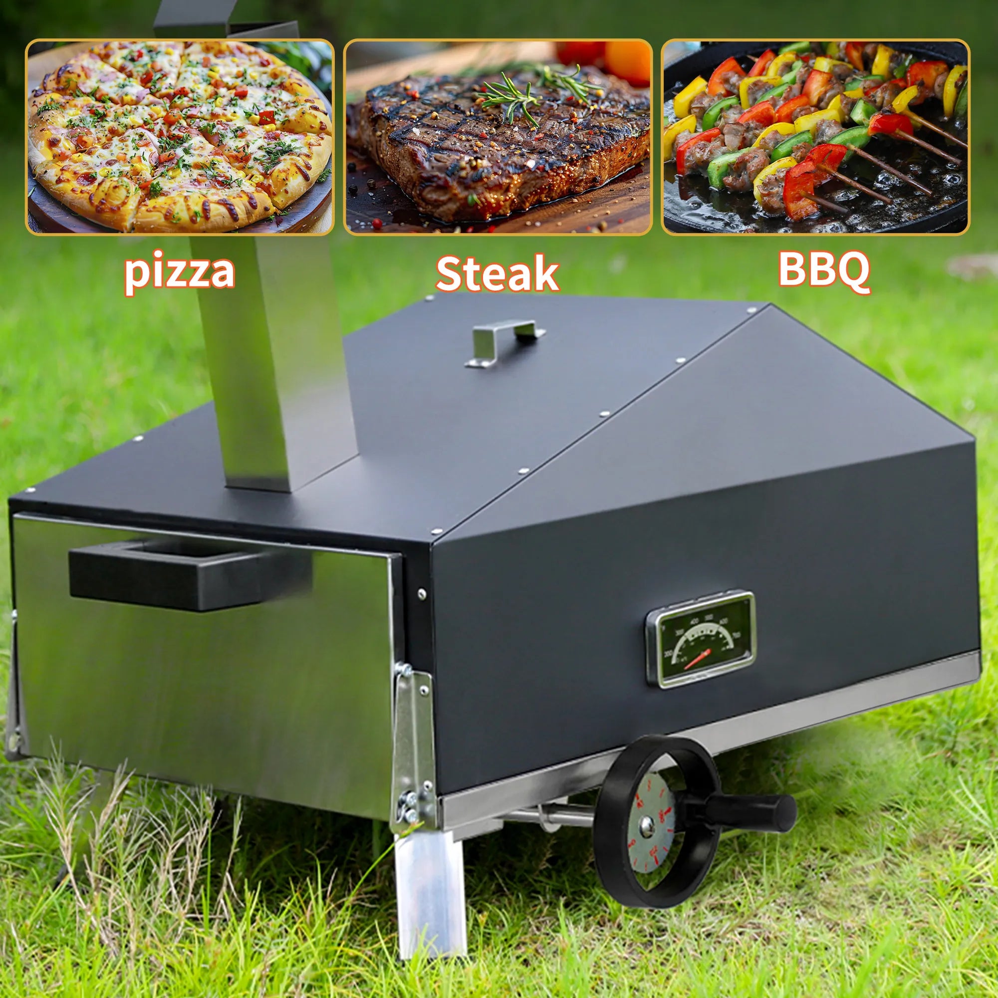 Skycorps Portable Outdoor Cyber Pizza Oven With 12 Inch Pizza Stone