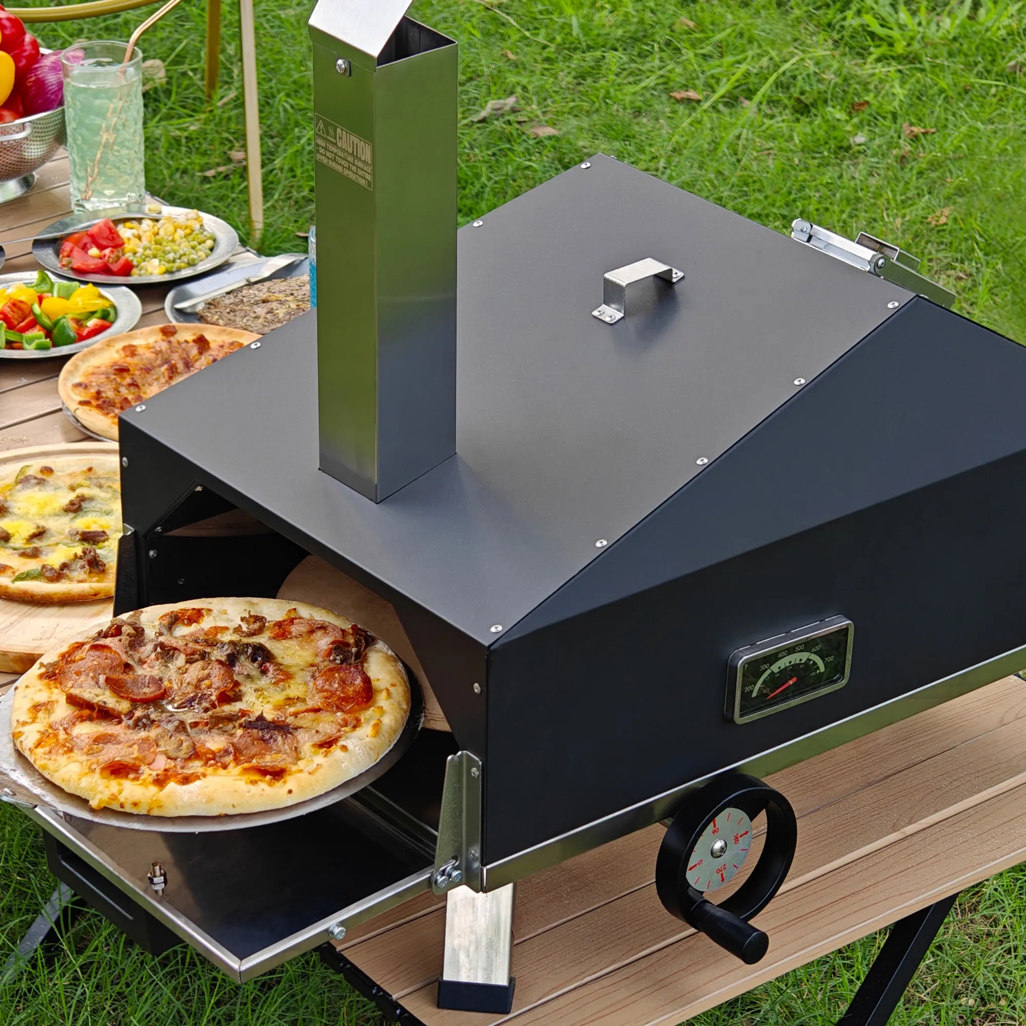 Skycorps Portable Outdoor Cyber Pizza Oven With 12 Inch Pizza Stone