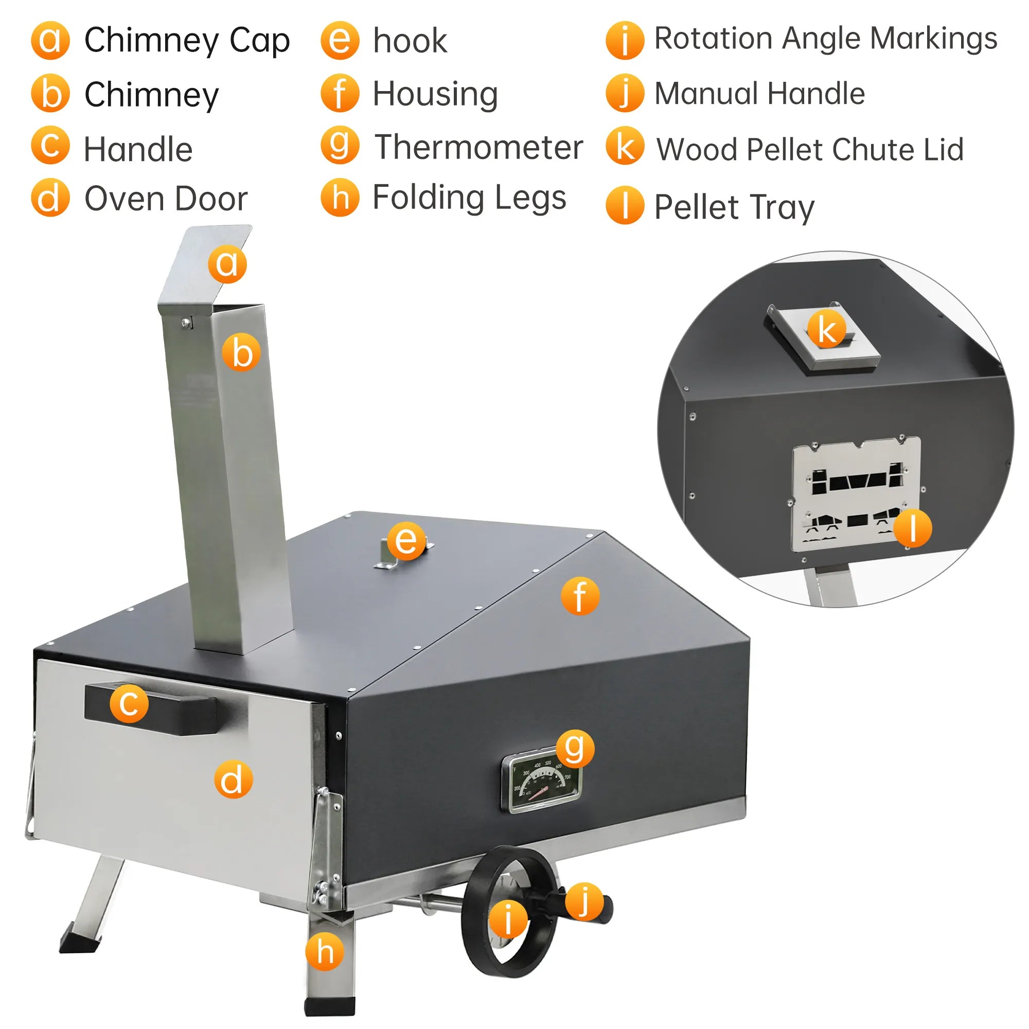 Skycorps Portable Outdoor Cyber Pizza Oven With 12 Inch Pizza Stone