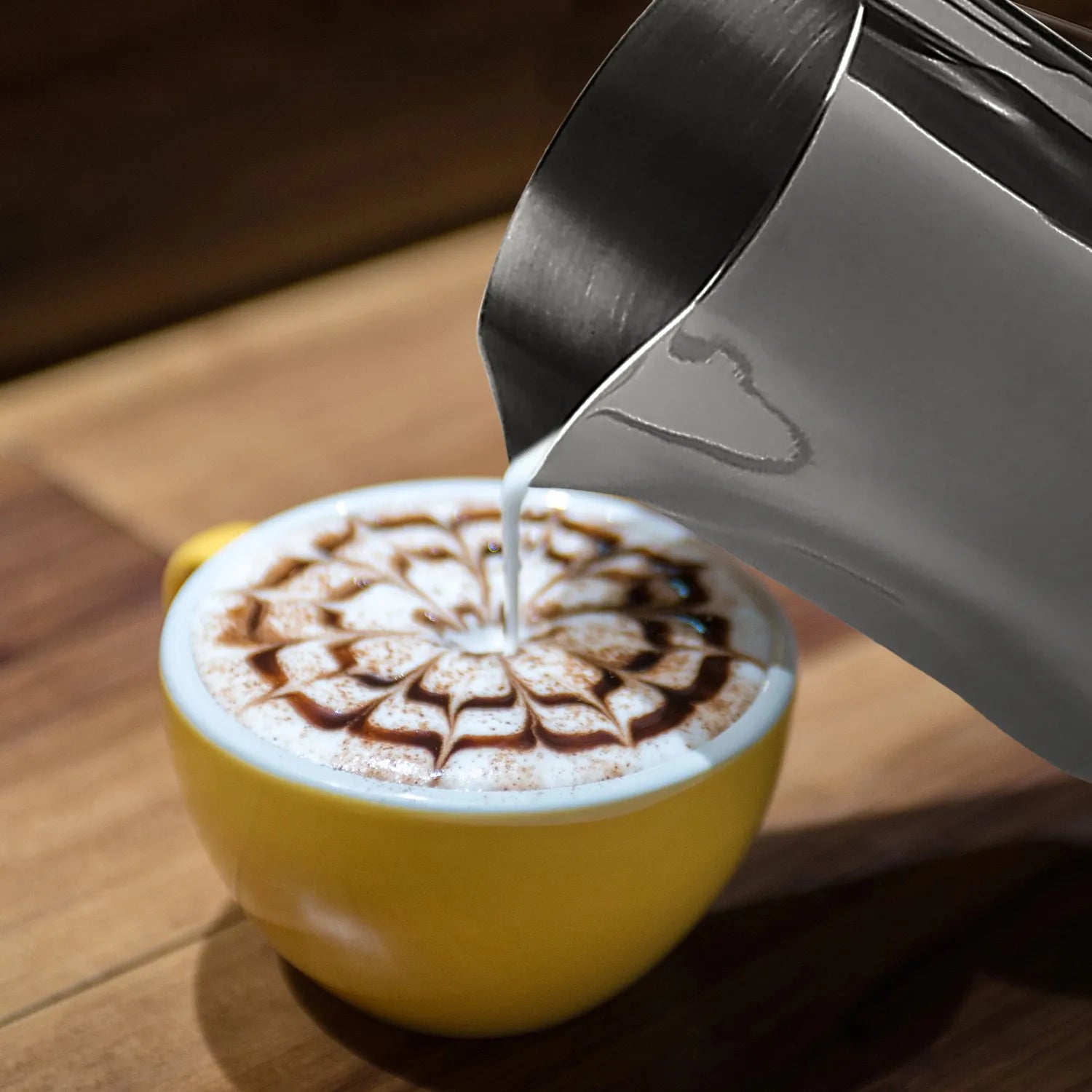 Skycrops 12oz Milk Frothing Pitcher Stainless Steel Milk Frother Cup Steaming Cappuccino Espresso Machine Accessories Barista Tools