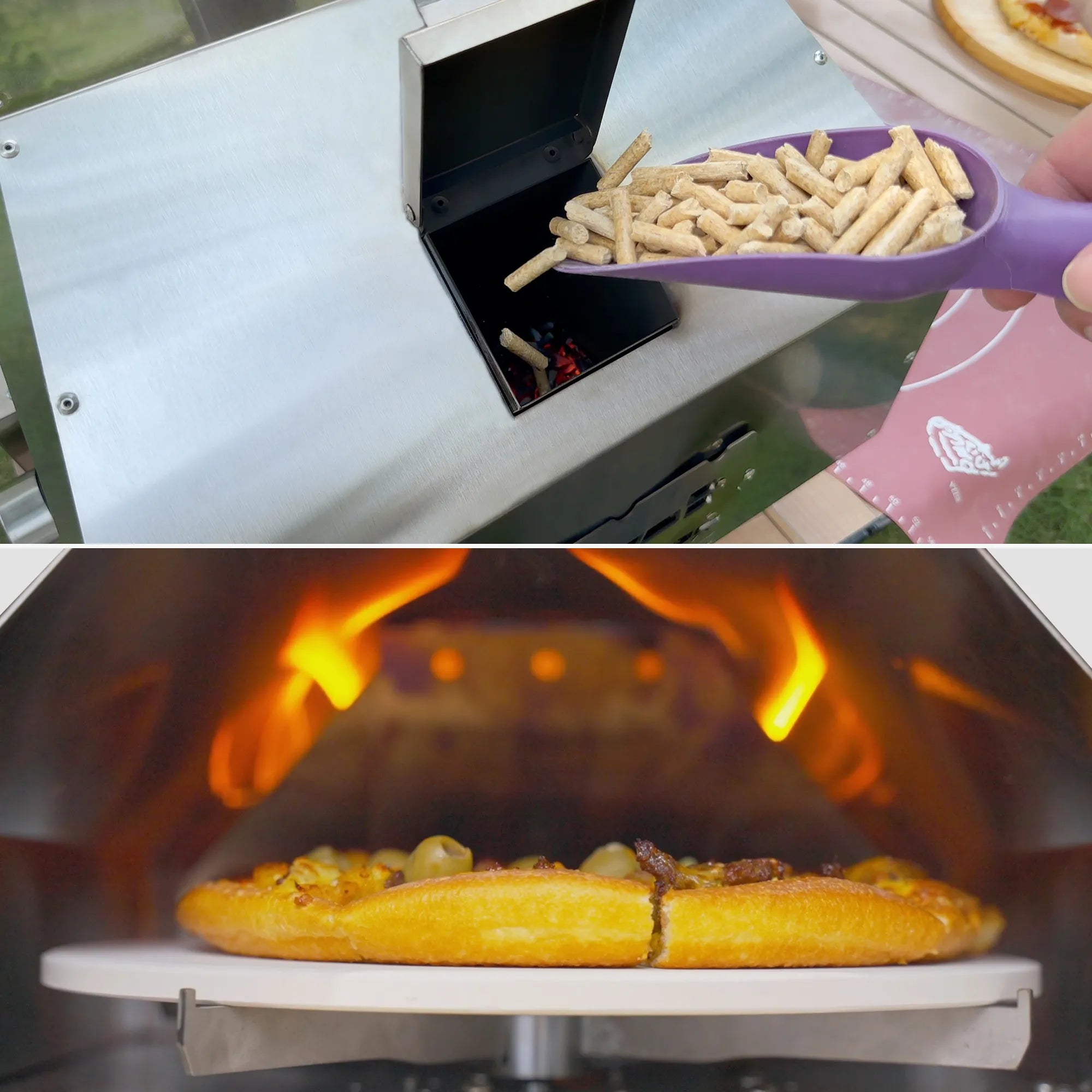 Skycorps Wood Fired Cyber Pizza Oven Silver Stainless Steel Pizza Oven