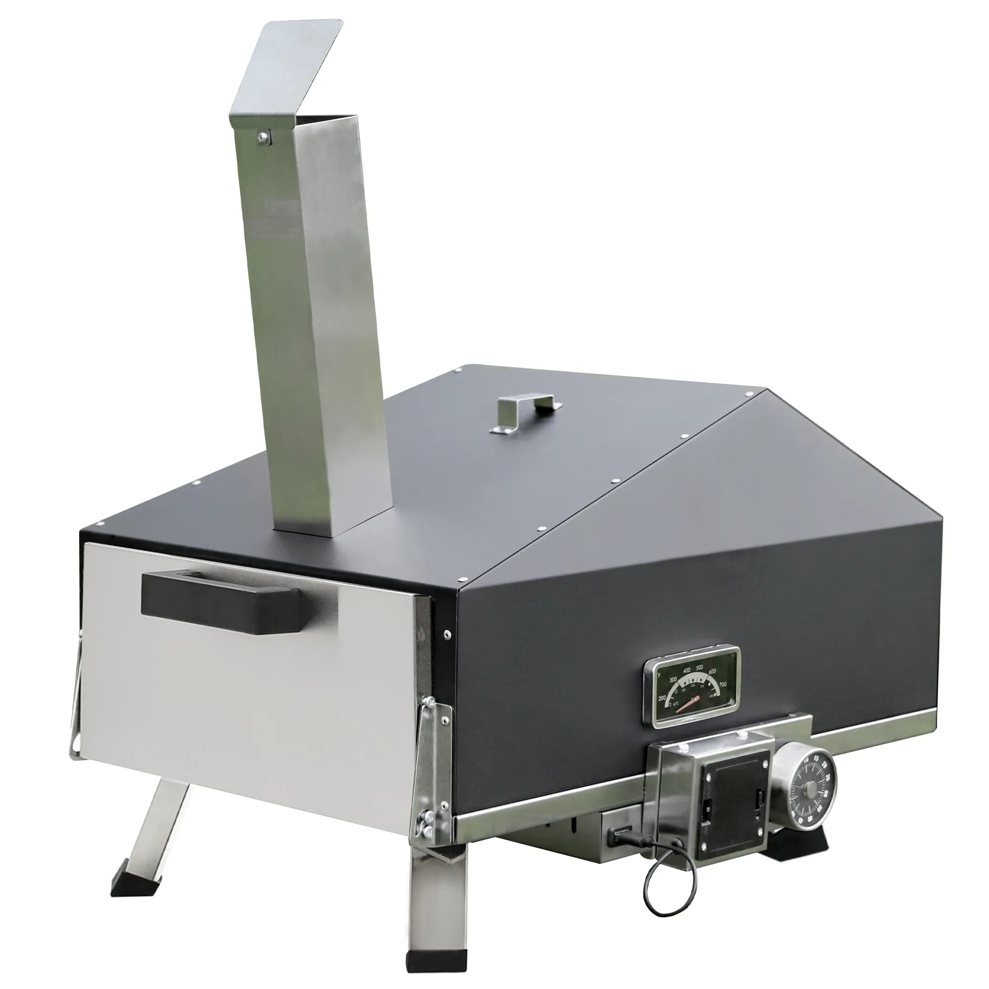 Skycorps Wood Fired Cyber Pizza Oven Silver Stainless Steel Pizza Oven