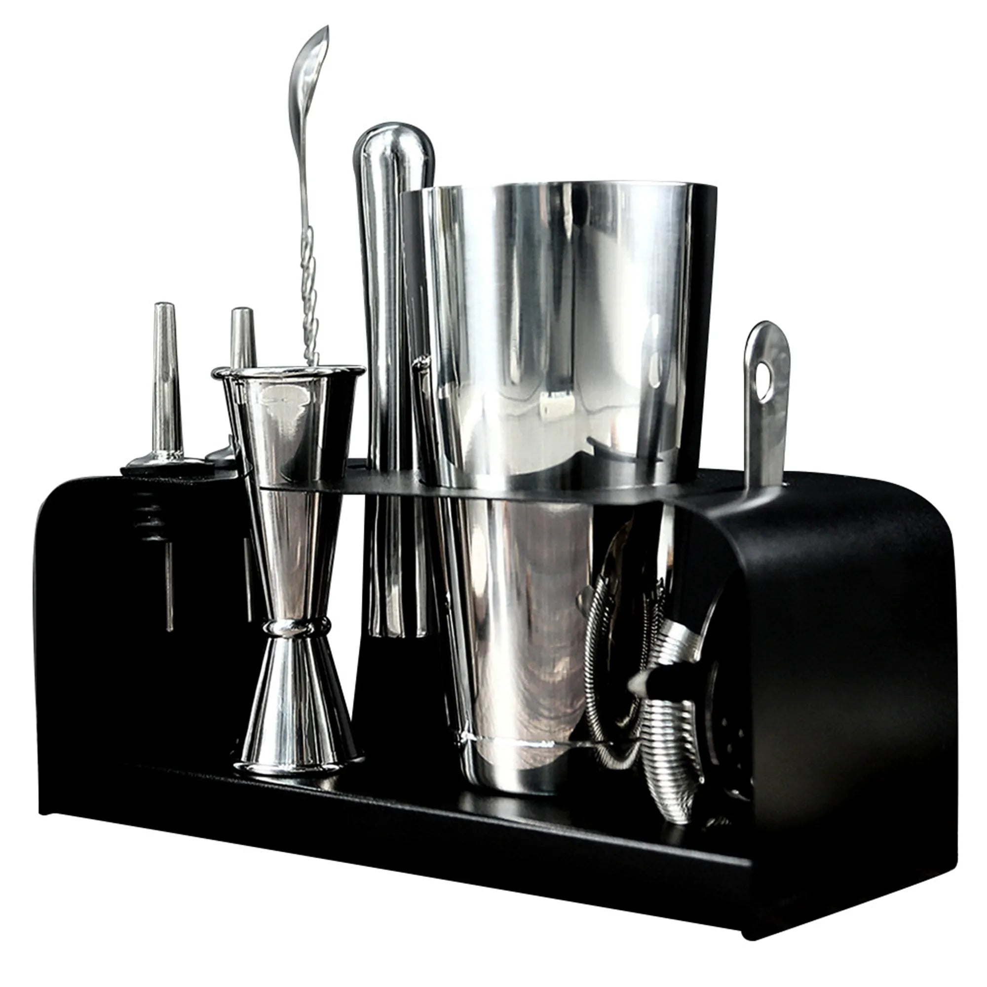 Skycorps 28oz Barware Set 8-Pieces Mirror Stainless Steel Bartender Kit