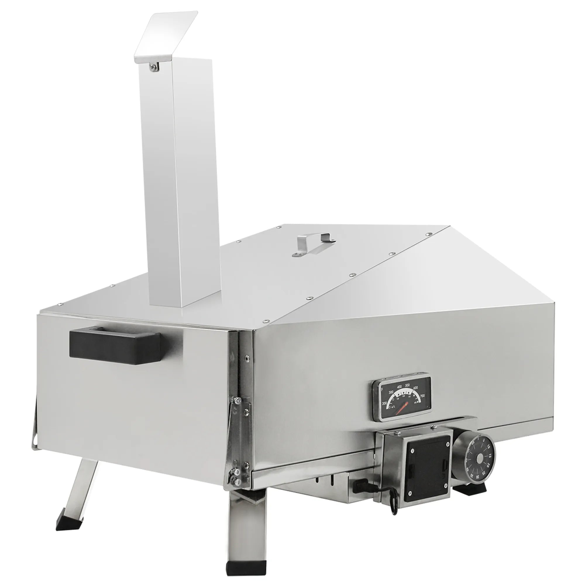 Skycorps Wood Fired Cyber Pizza Oven Silver Stainless Steel Pizza Oven