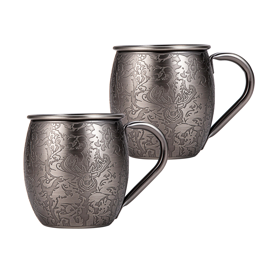 Tazas de café de acero inoxidable con forma de taza de cobre grabada Skycorps