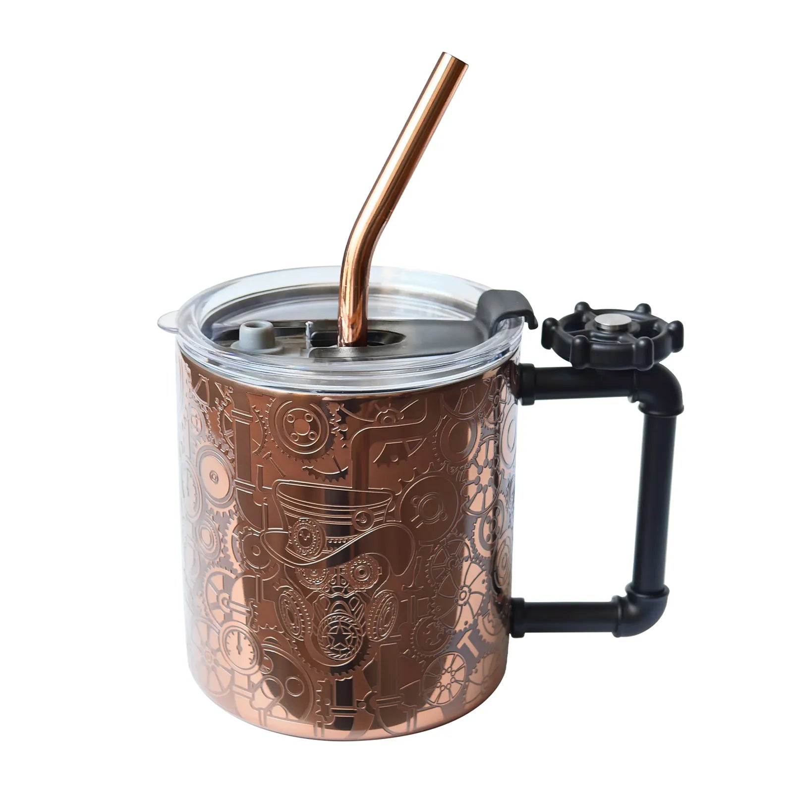 Tasses à café en acier inoxydable avec tasse en cuivre gravé Skycorps