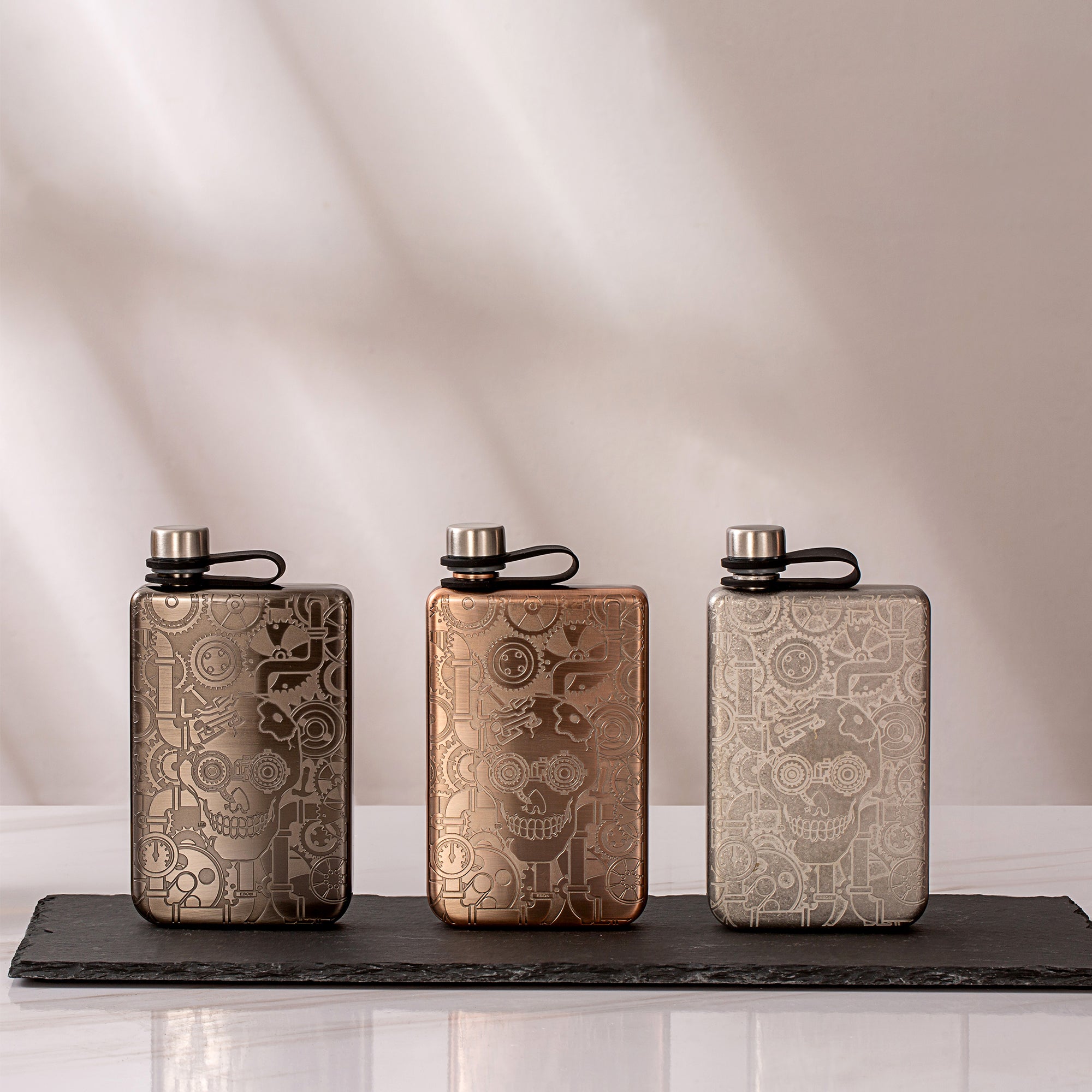 Skycorps Stainless Steel Etched Wine Pot Small Hip Flask