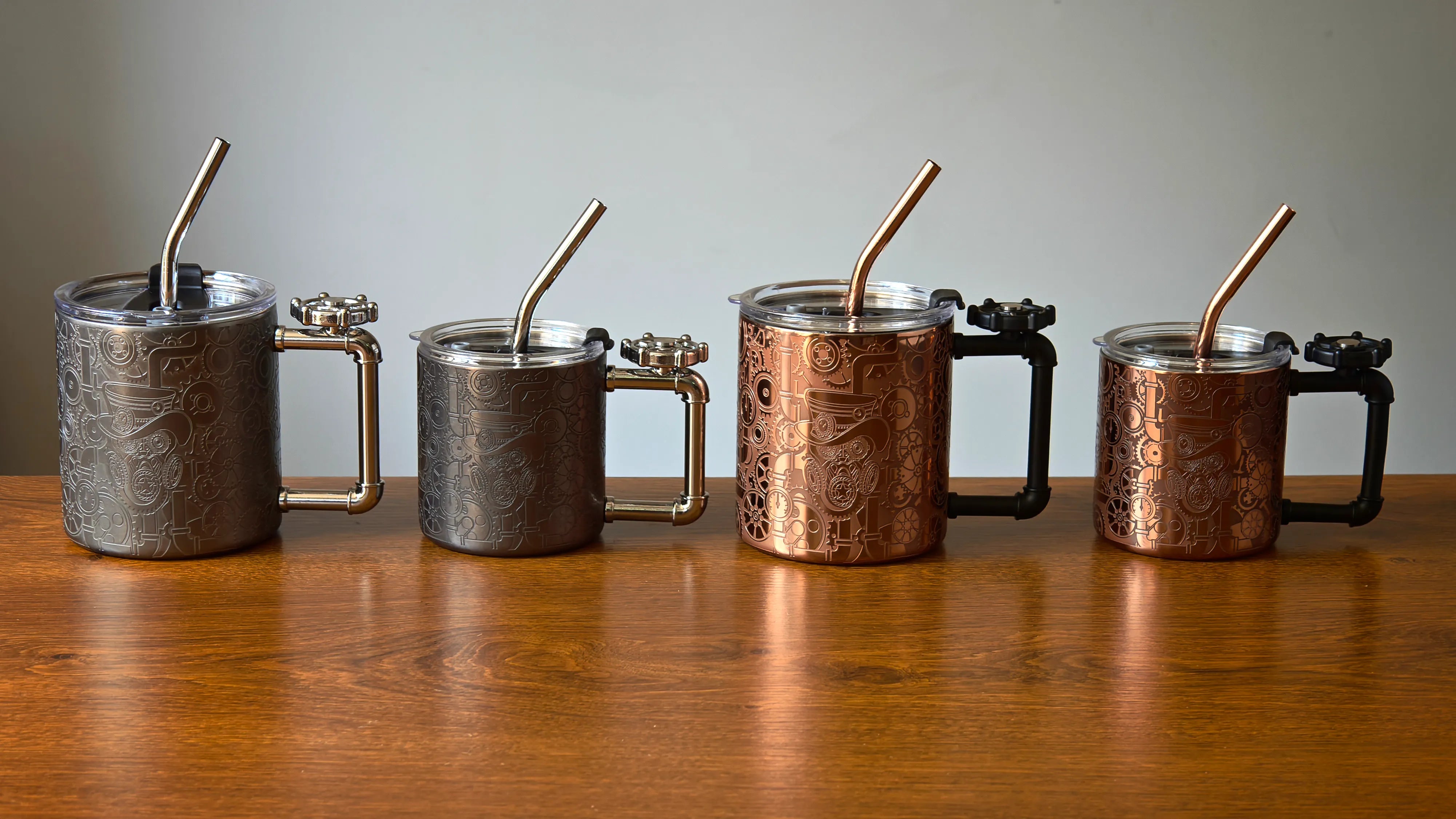 Tasses à café en acier inoxydable avec tasse en cuivre gravé Skycorps