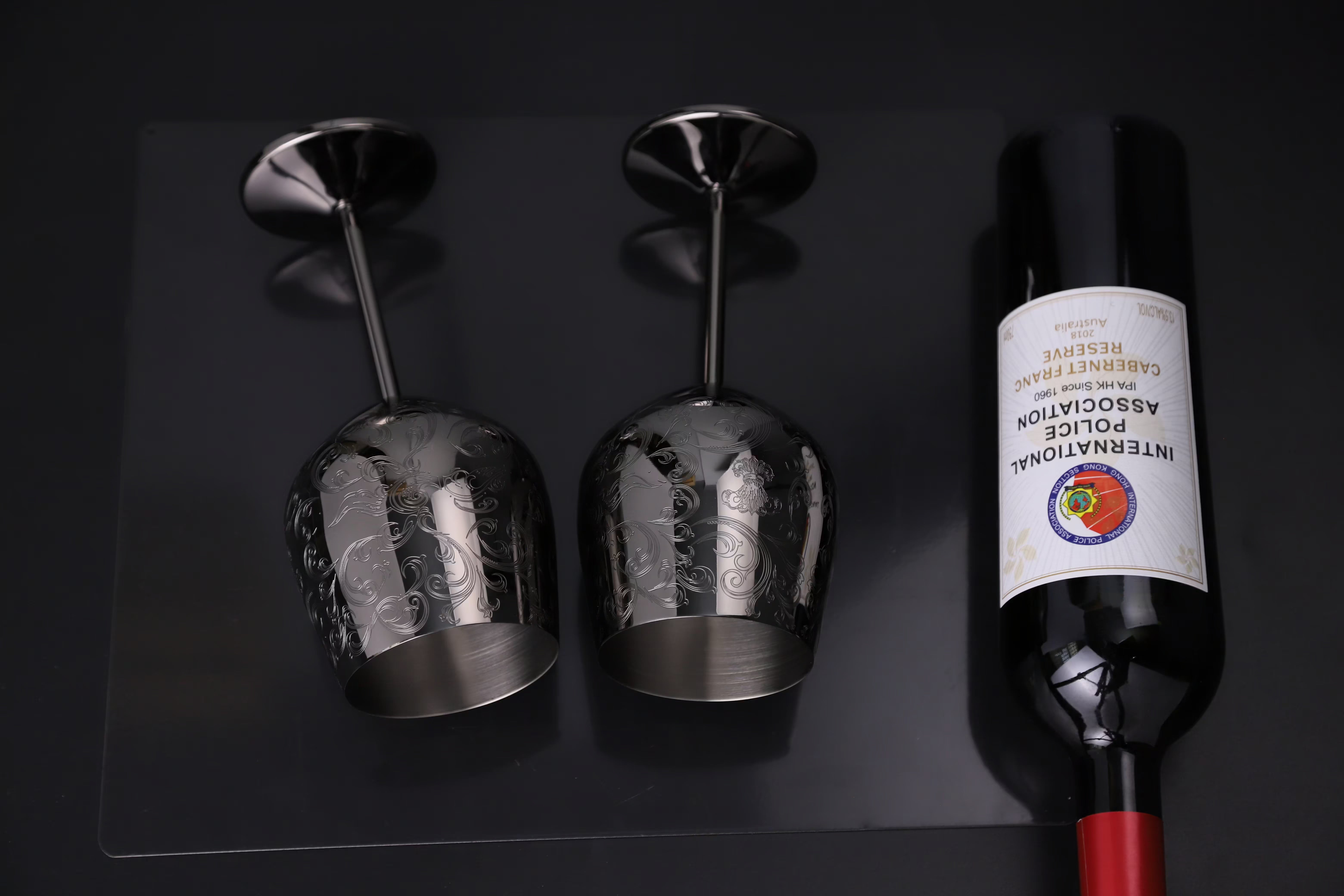 Tasses à café en acier inoxydable avec tasse en cuivre gravé Skycorps