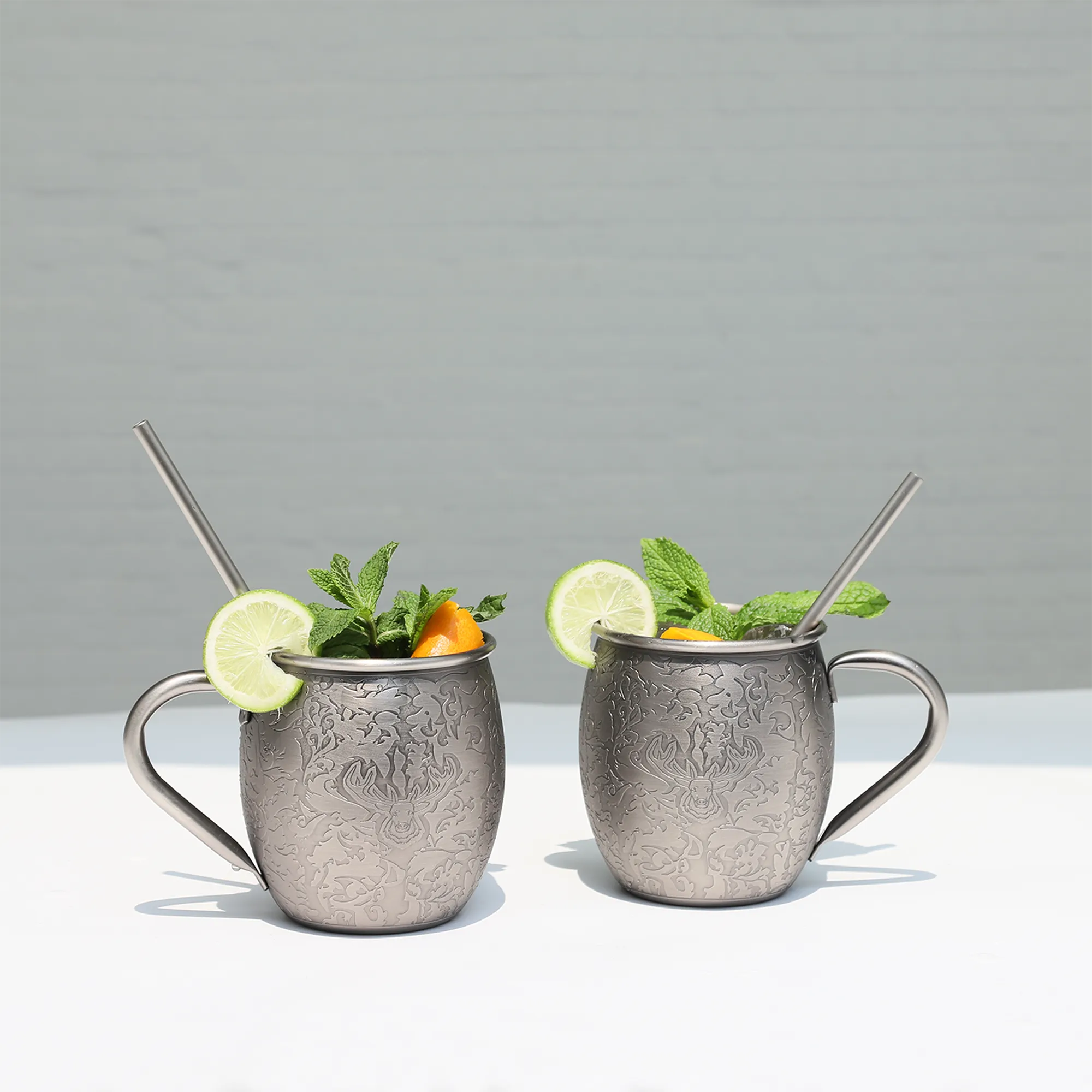 Tasses à café en acier inoxydable avec tasse en cuivre gravé Skycorps
