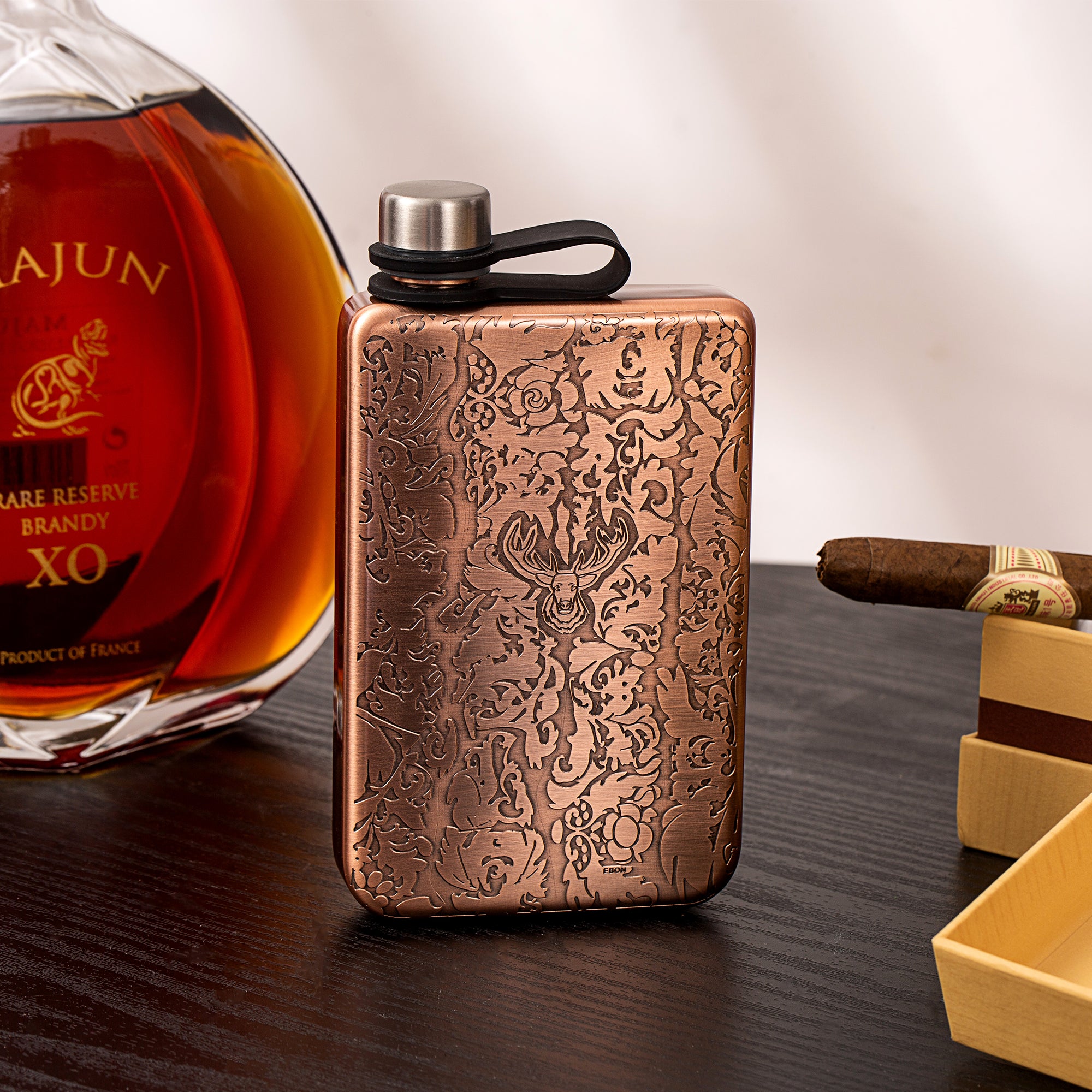 Skycorps Stainless Steel Etched Wine Pot Small Hip Flask