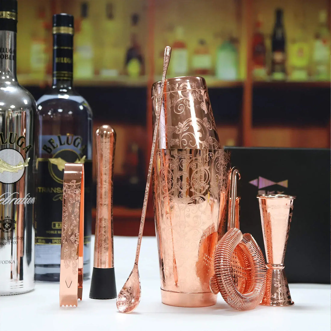 Kit de coctelera Skycorps de 18 piezas para barman 