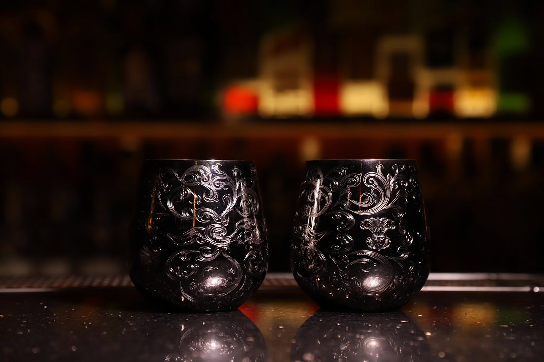 Tasses à café en acier inoxydable avec tasse en cuivre gravé Skycorps