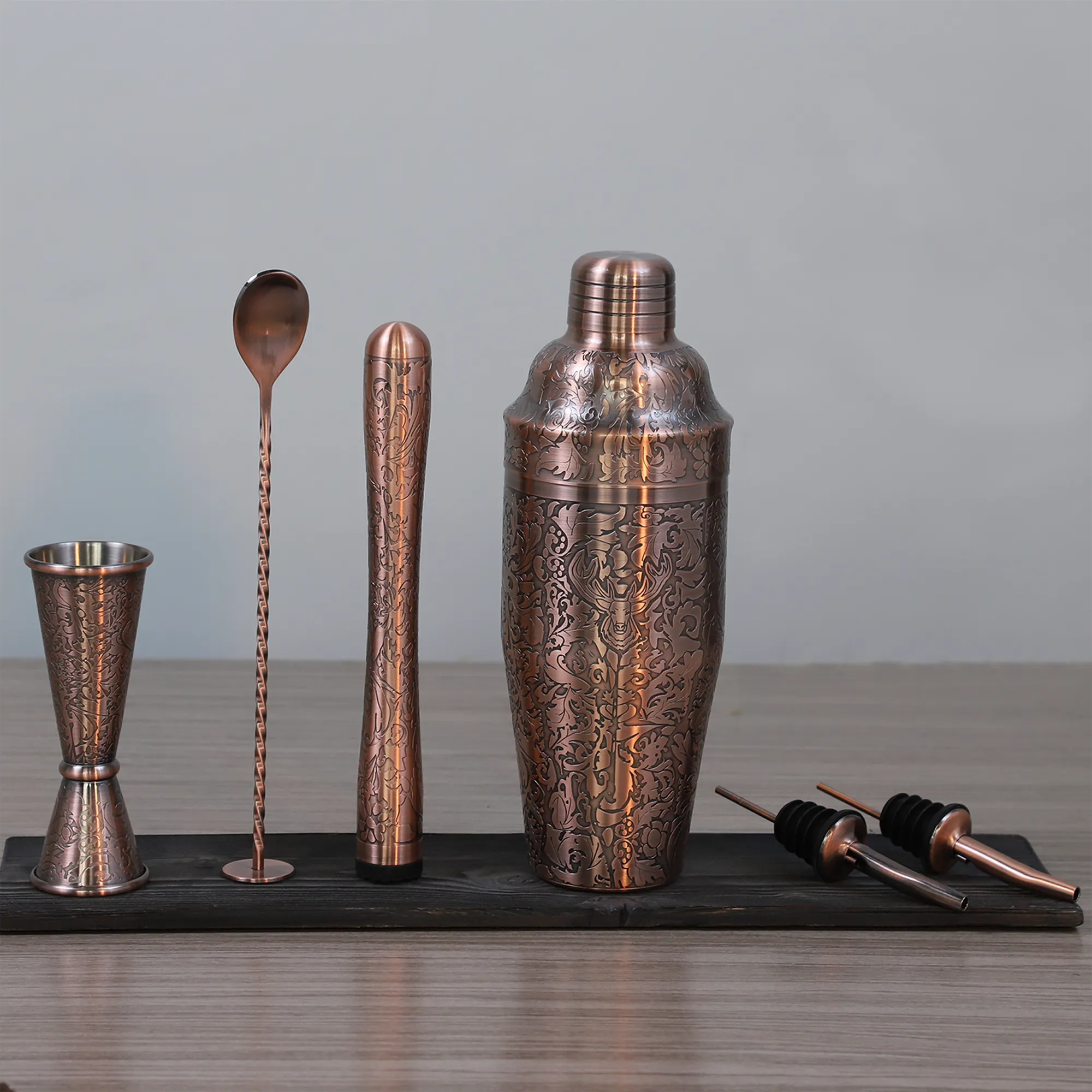 Skycorps Copper Plated Cocktail Shaker Set