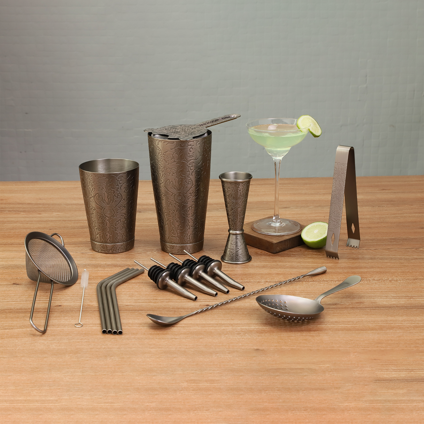 Ensemble de shaker à cocktail pour barman Skycorps 18 pièces 