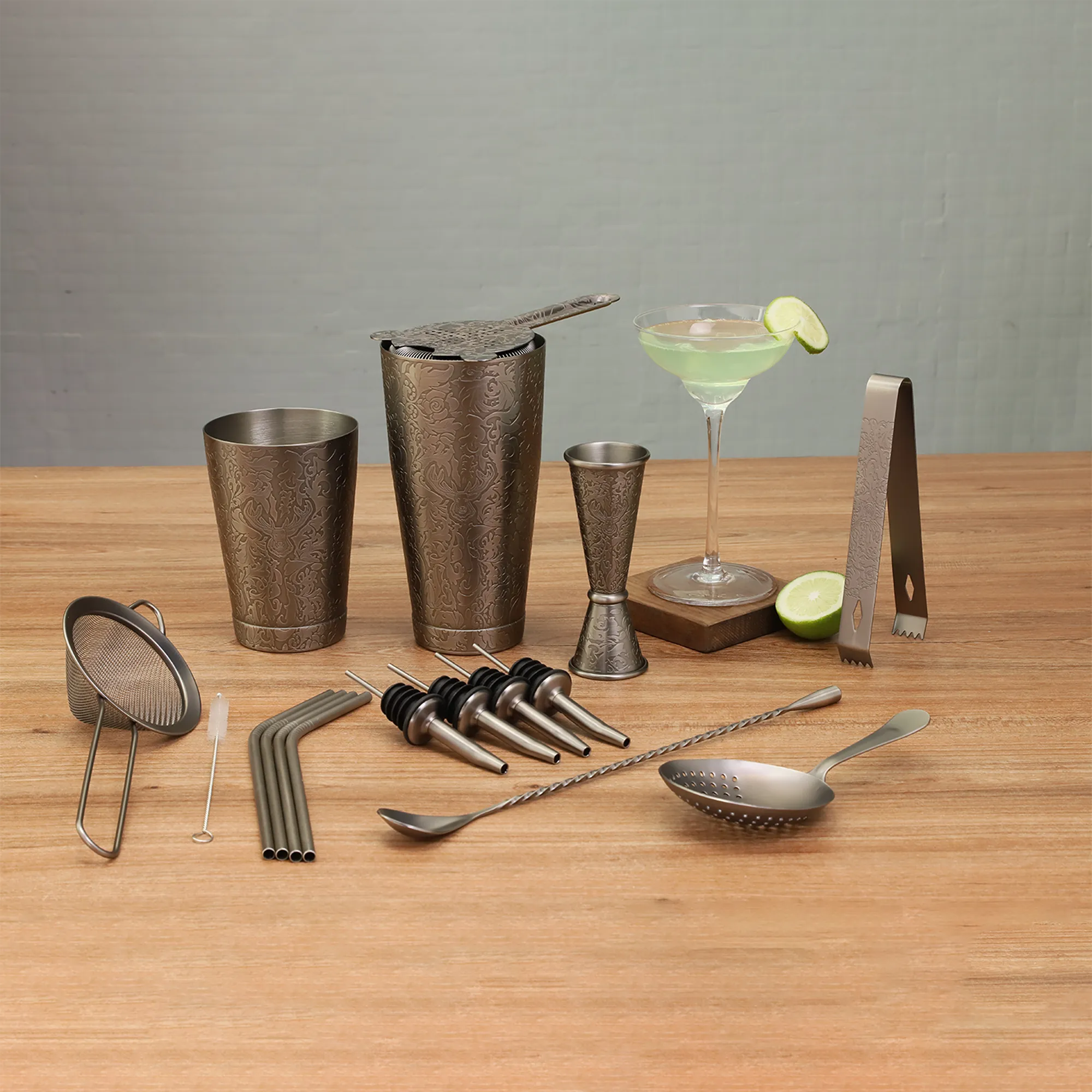 Kit de coctelera Skycorps de 18 piezas para barman 