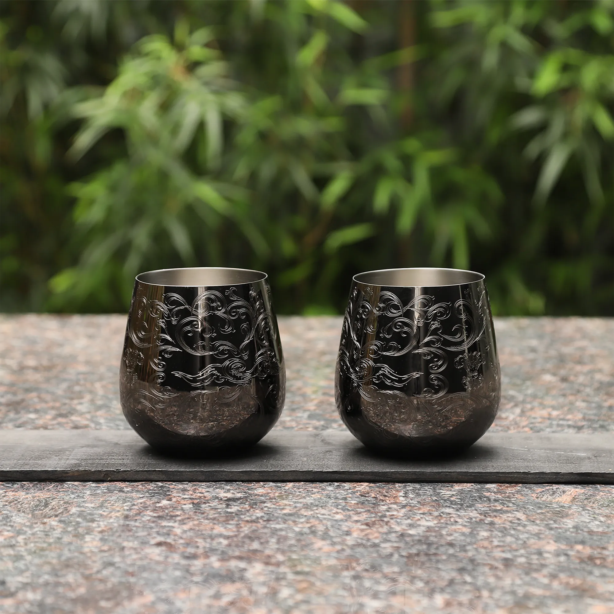 Tazas de café de acero inoxidable con forma de taza de cobre grabada Skycorps