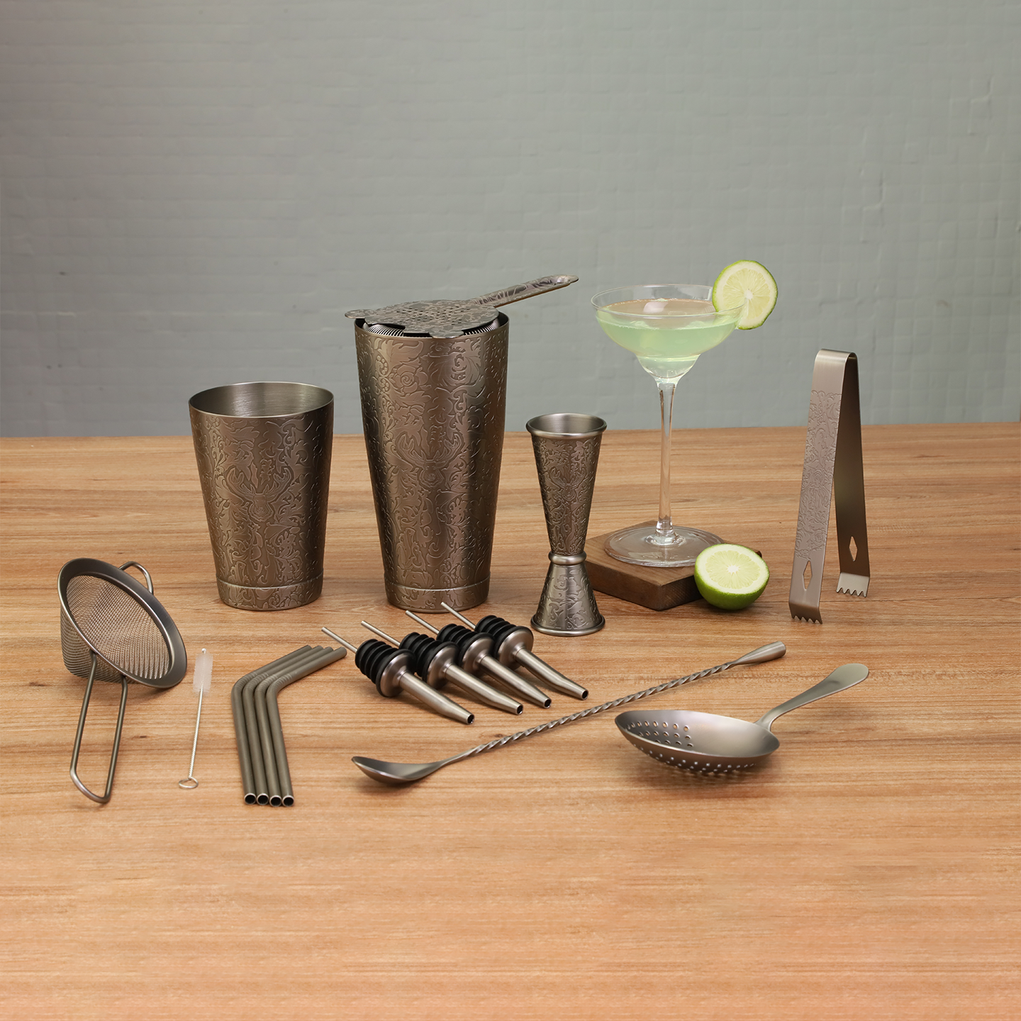 Ensemble de shaker à cocktail pour barman Skycorps 18 pièces 