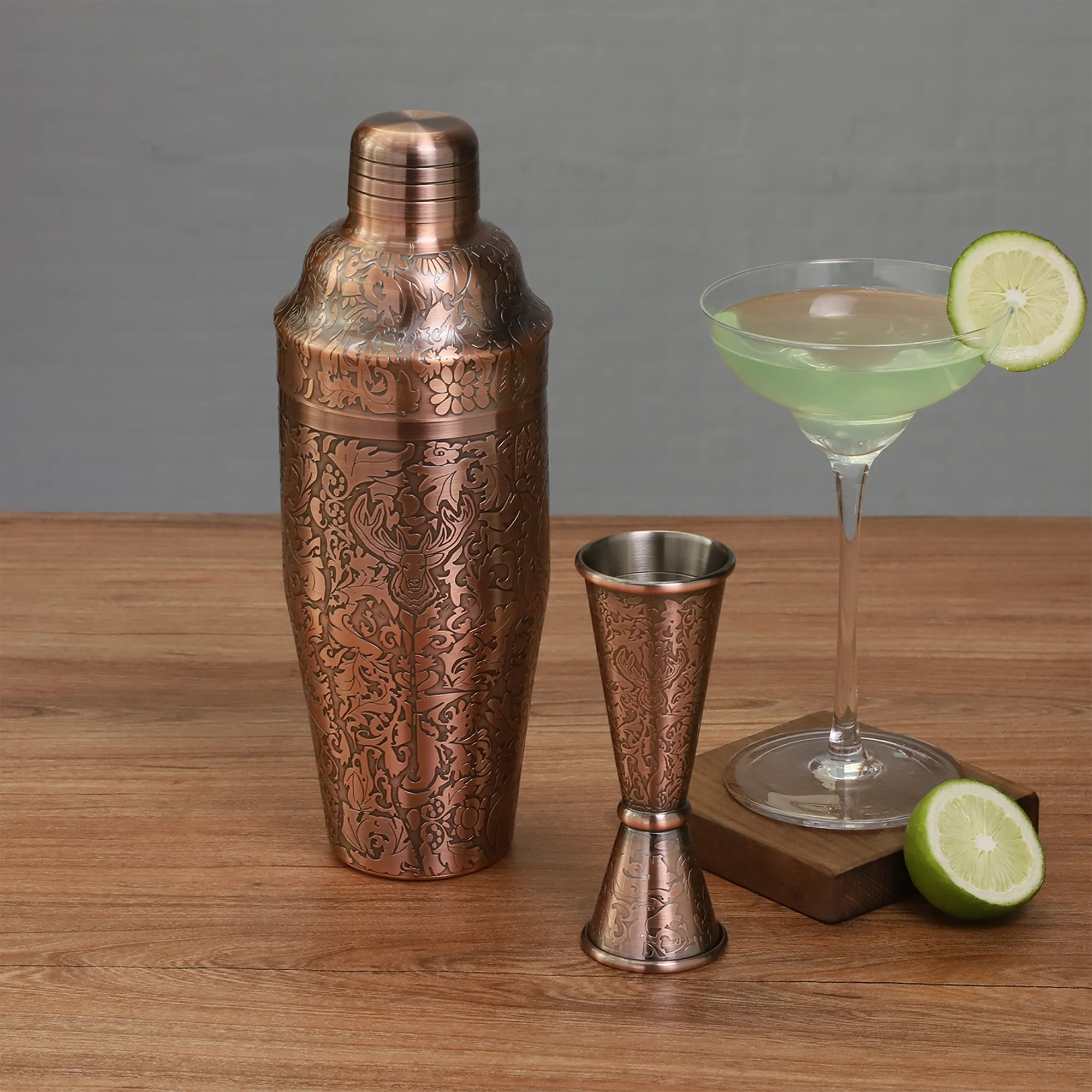 Skycorps Copper Plated Cocktail Shaker Set