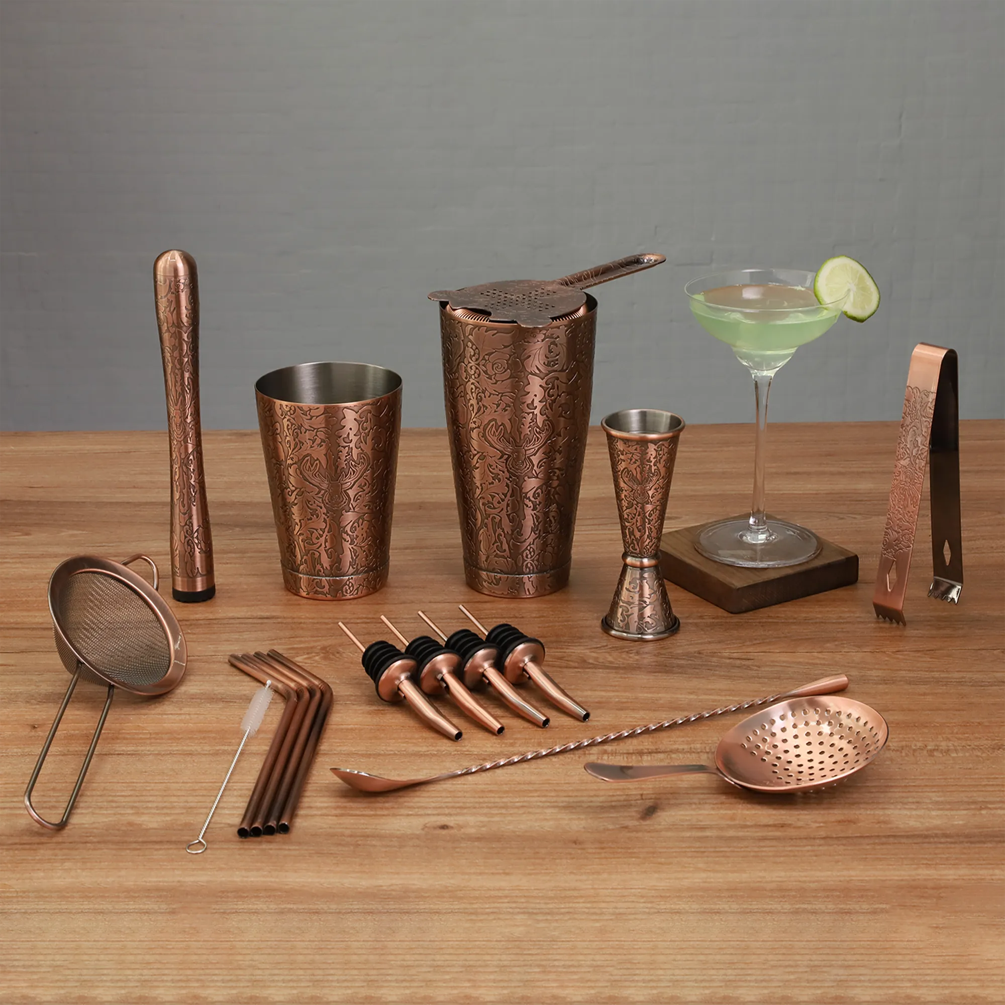 Kit de coctelera Skycorps de 18 piezas para barman 